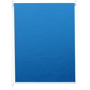 Rollo MCW-D52, Fensterrollo Seitenzugrollo Jalousie, Sonnenschutz Verdunkelung blickdicht 90x160cm ~ blau 