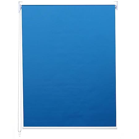 Rollo MCW-D52, Fensterrollo Seitenzugrollo Jalousie, Sonnenschutz Verdunkelung blickdicht 90x160cm ~ blau 