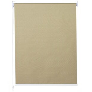 Rollo MCW-D52, Fensterrollo Seitenzugrollo Jalousie, Sonnenschutz Verdunkelung blickdicht 90x160cm ~ beige 