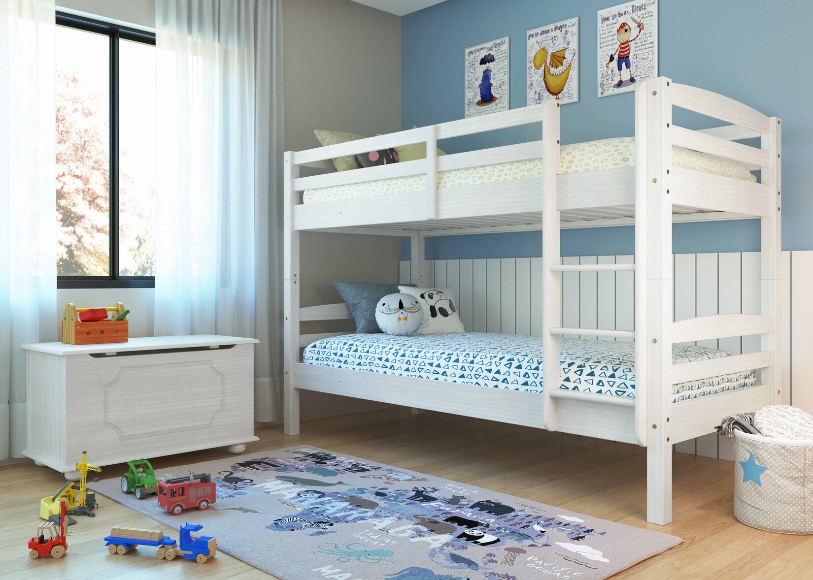 Inter Link Etagenbett >Annika< 90x200 weiss + 2 Lattenroste