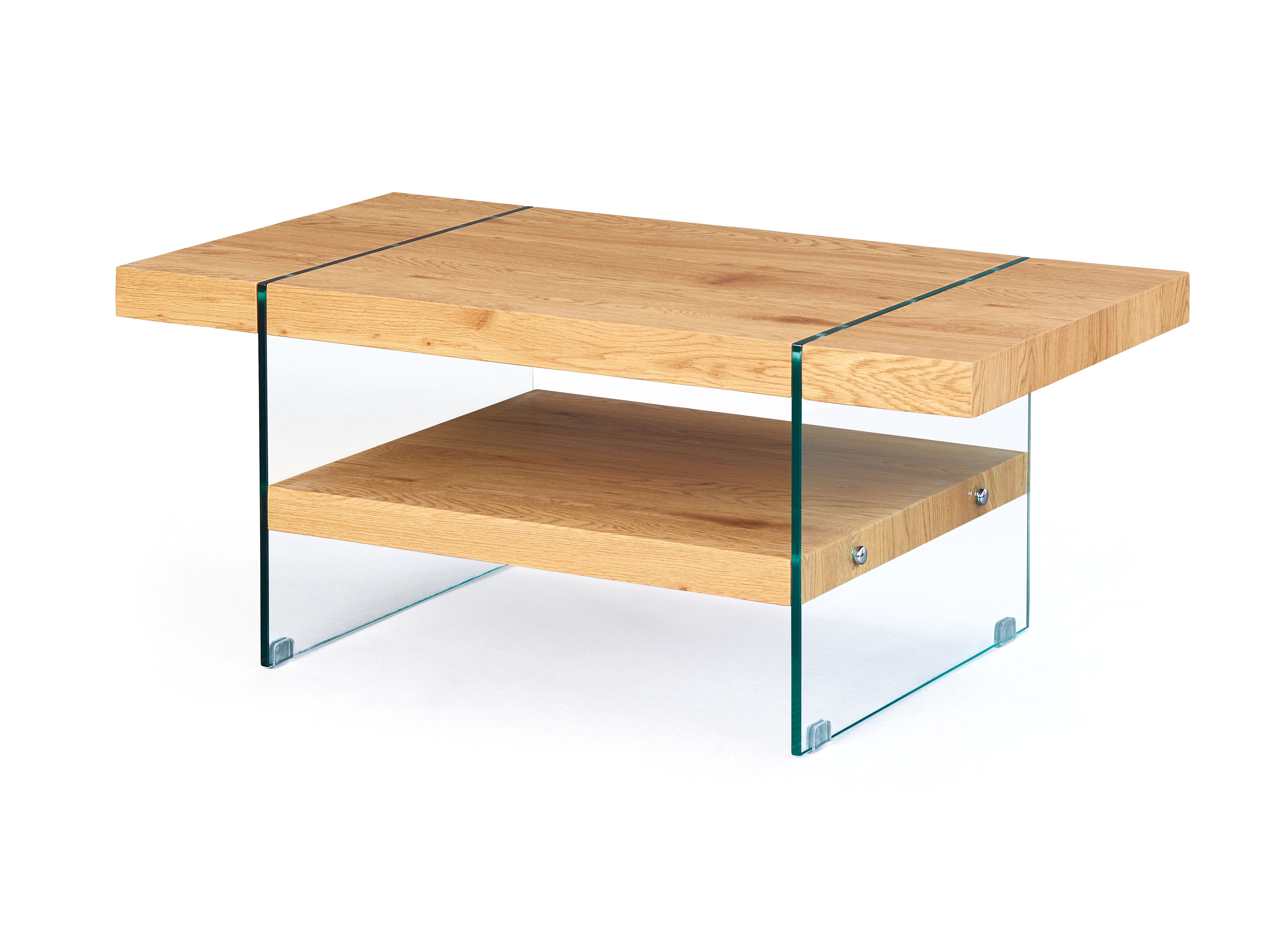 Inter Link Couchtisch Benina aus Holz und Glas 