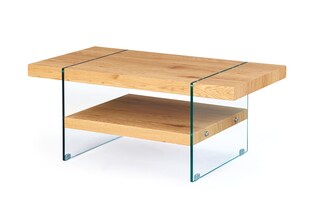 Inter Link Couchtisch Benina aus Holz und Glas 