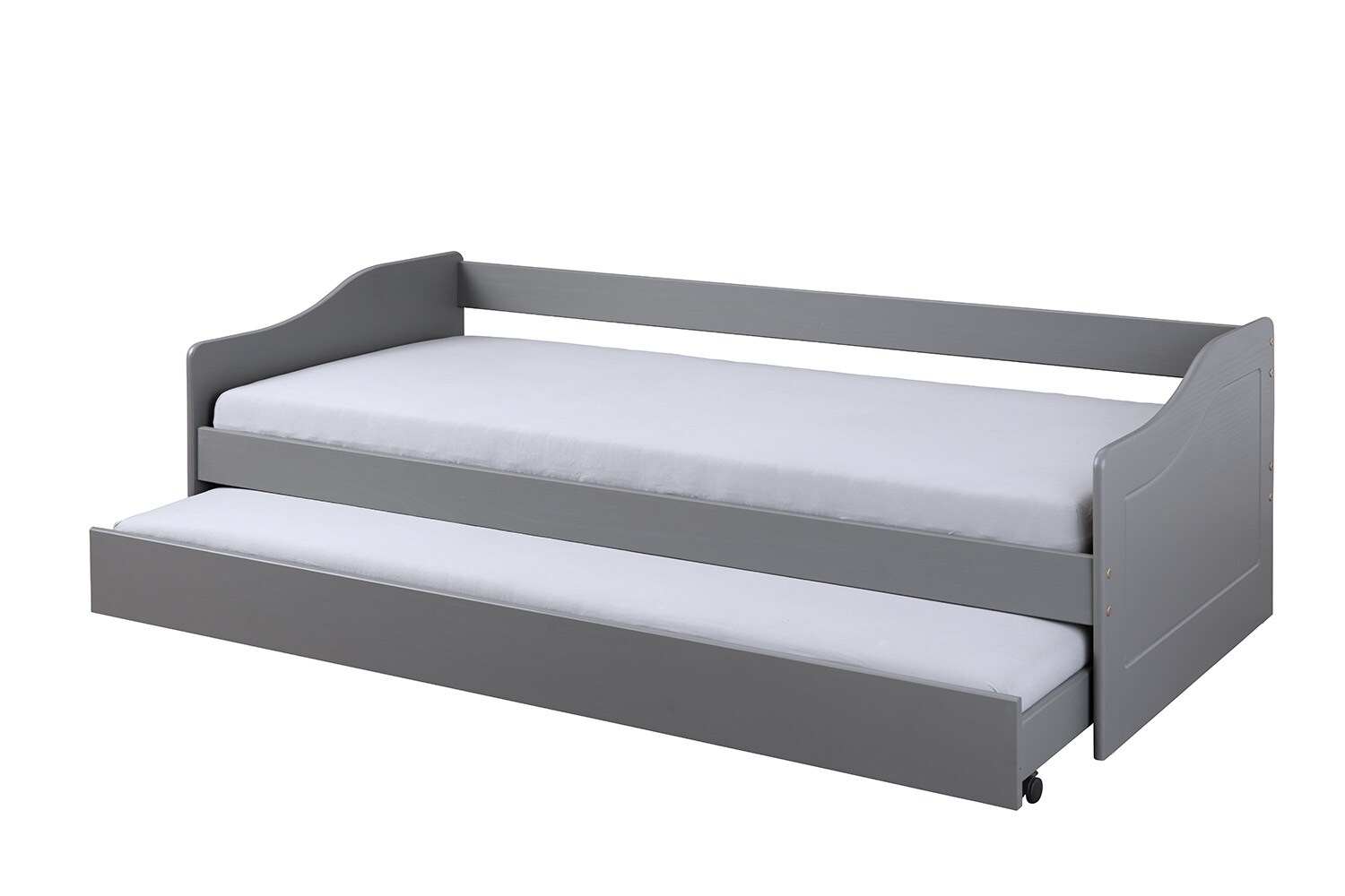 Inter Link Funktionsbett Kinderbett Malte 90x200 cm inkl. Ausziehbett - Grau 