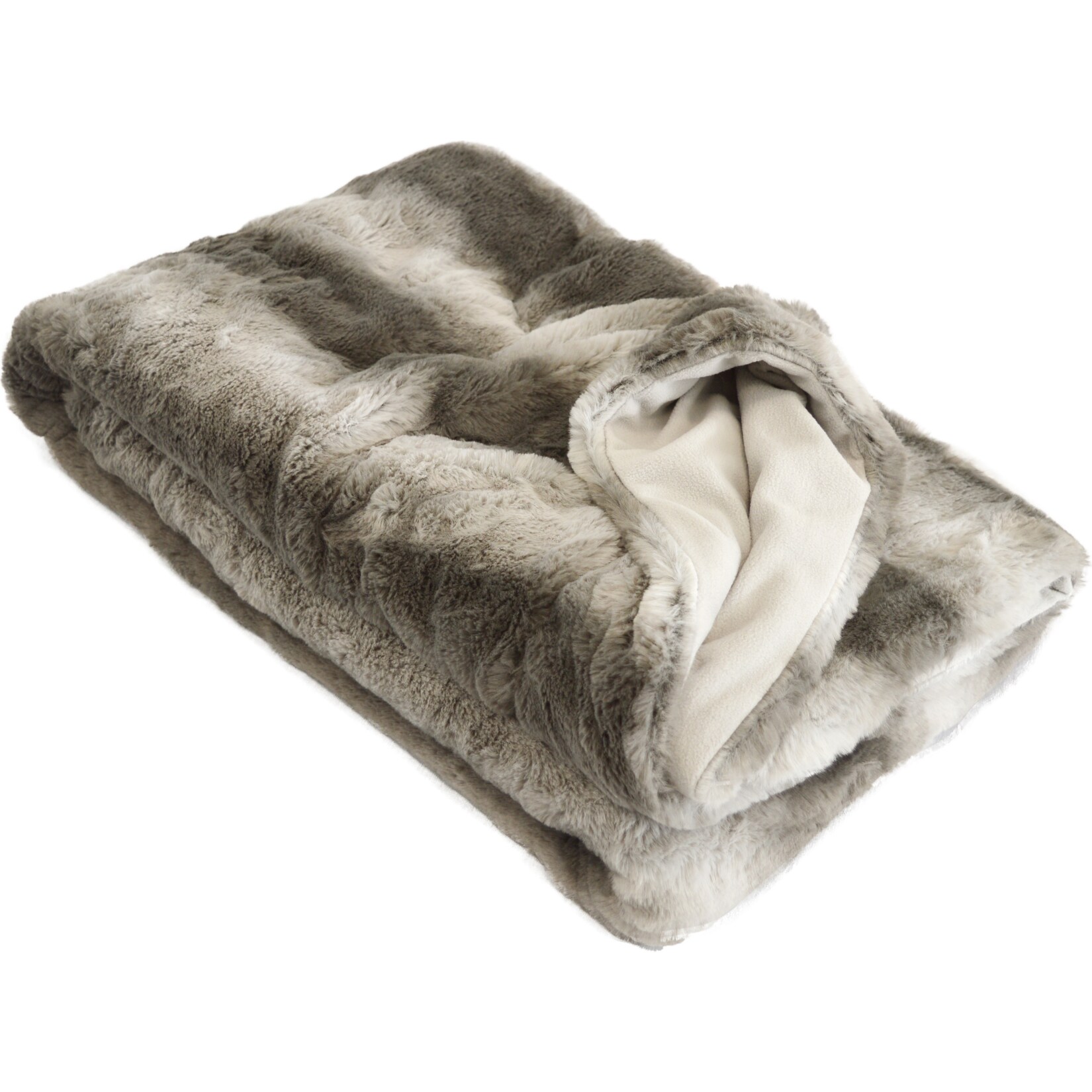Kinzler Hochwertige Fellimitat Wohndecke Lupo, 150 x 200 cm 