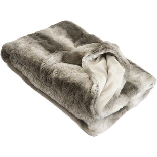 Kinzler Hochwertige Fellimitat Wohndecke Lupo, 150 x 200 cm 