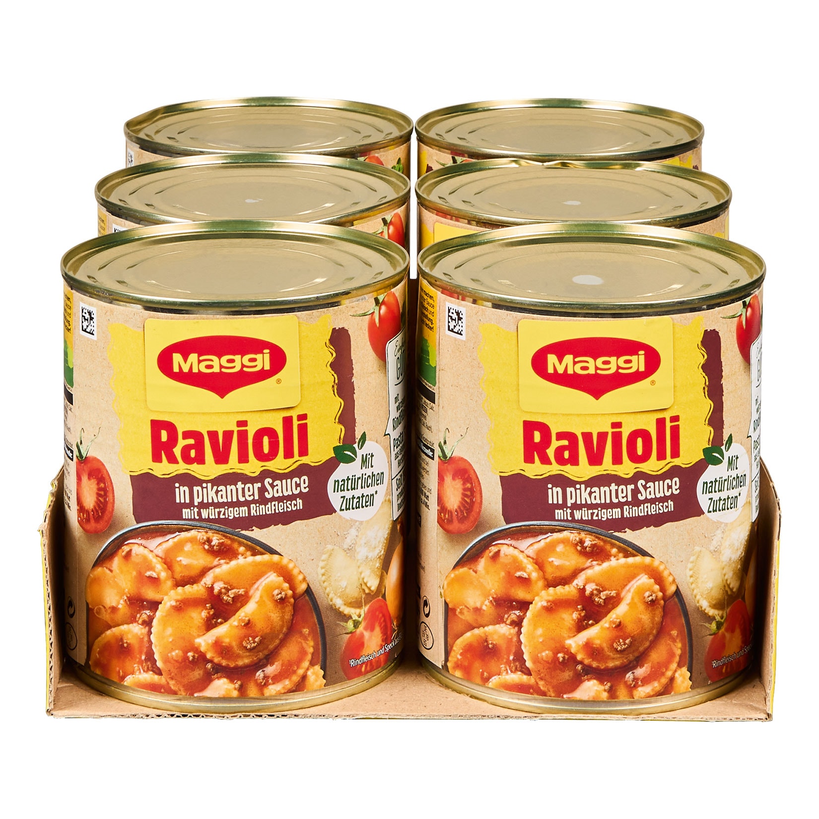 Maggi Ravioli in pikanter Sauce mit Fleisch 800 g, 6er Pack - Bild 1