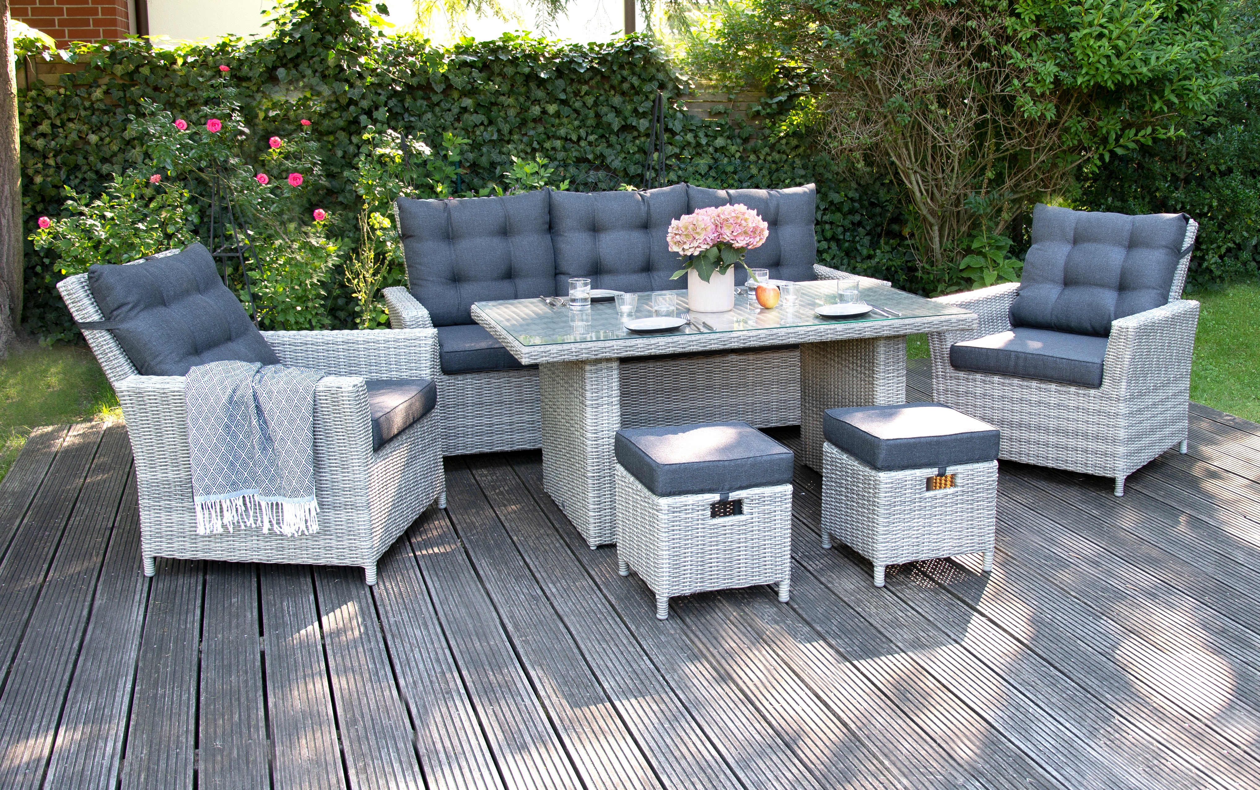 bellavista Aluminium Luxus Set "Asti" grau 