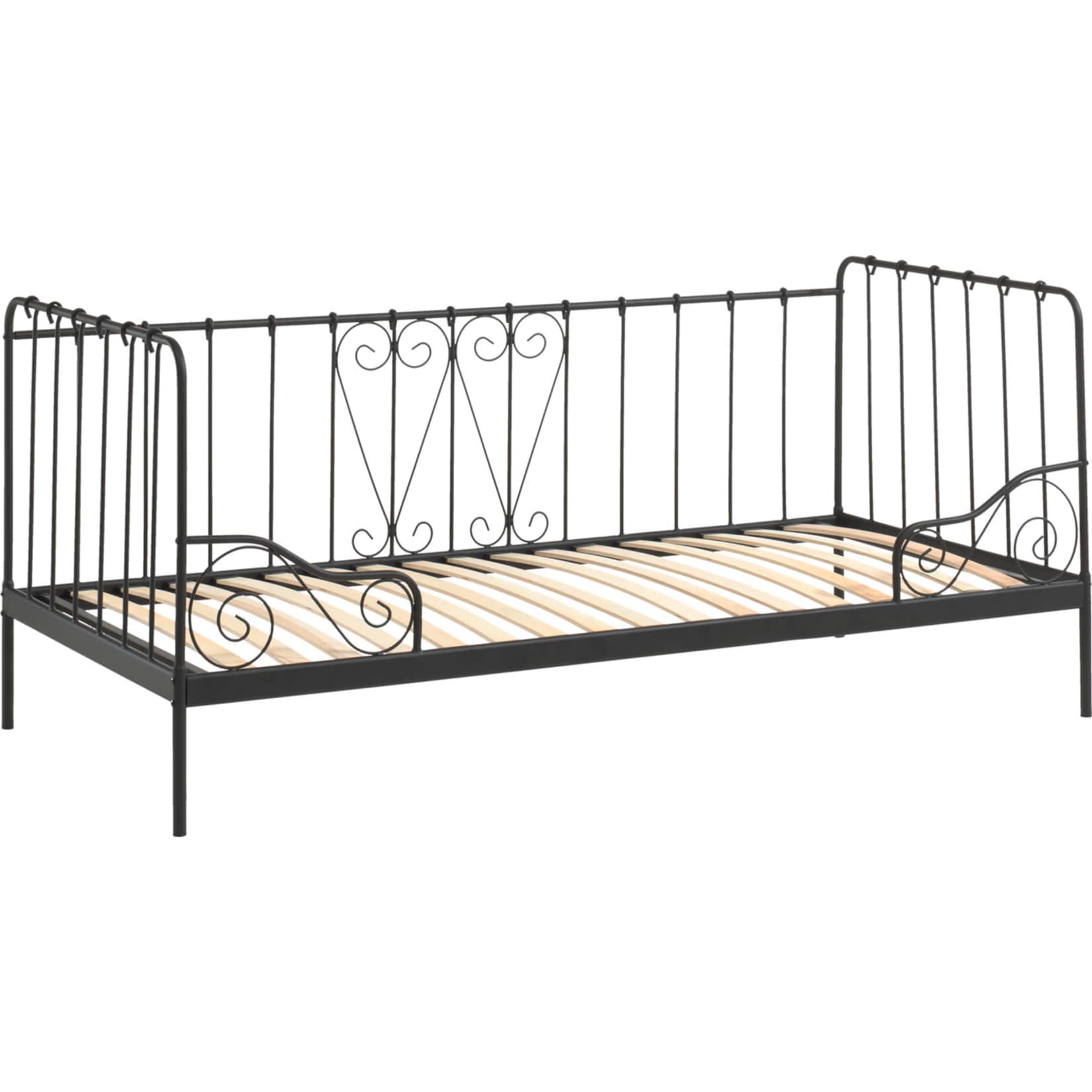 Vipack Kojen-Metallbett Alice - 90 x 200 cm, Schwarz 