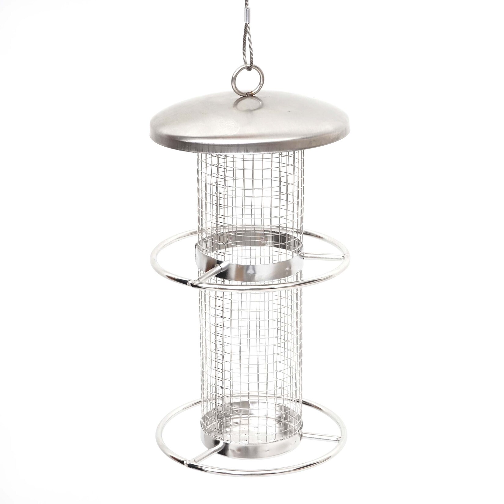 Vogelfutterstation -G90, Futterspender Futtersäule, Edelstahl 27cm