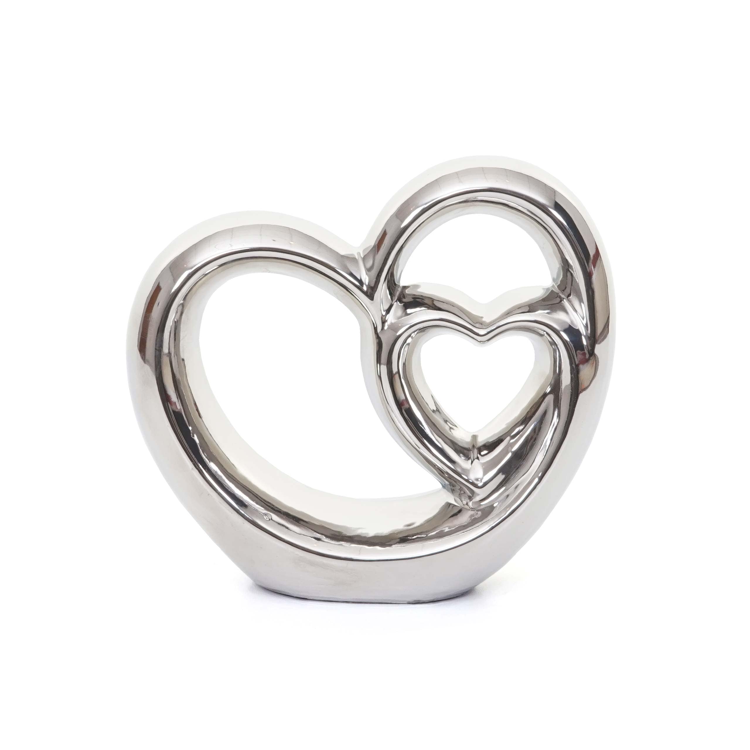 Deko-Herz MCW-G93, Tischdeko Dekofigur Skulptur, Keramik, 21x23x8cm 