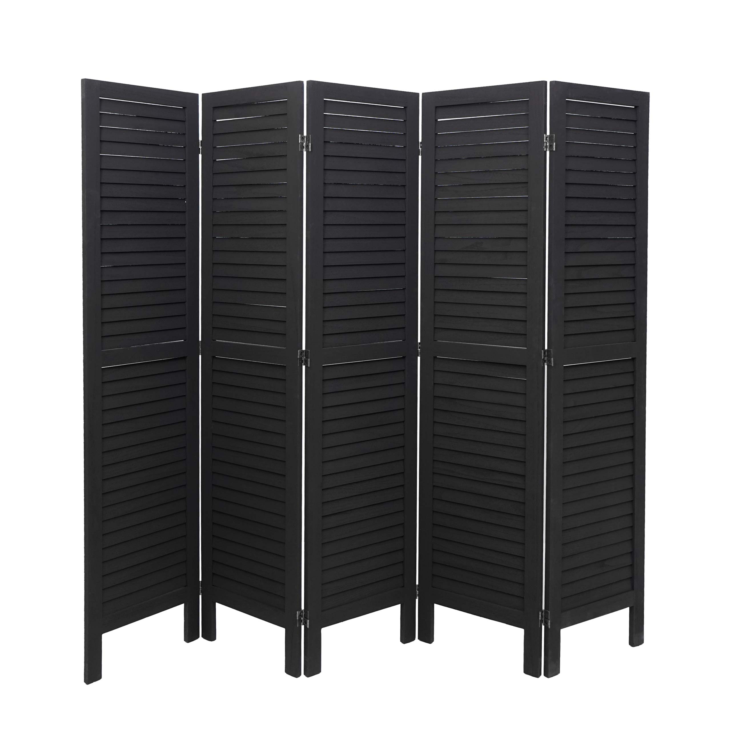 Paravent MCW-G30, Trennwand Sichtschutz Raumteiler, Shabby-Look 170x200cm ~ anthrazit 