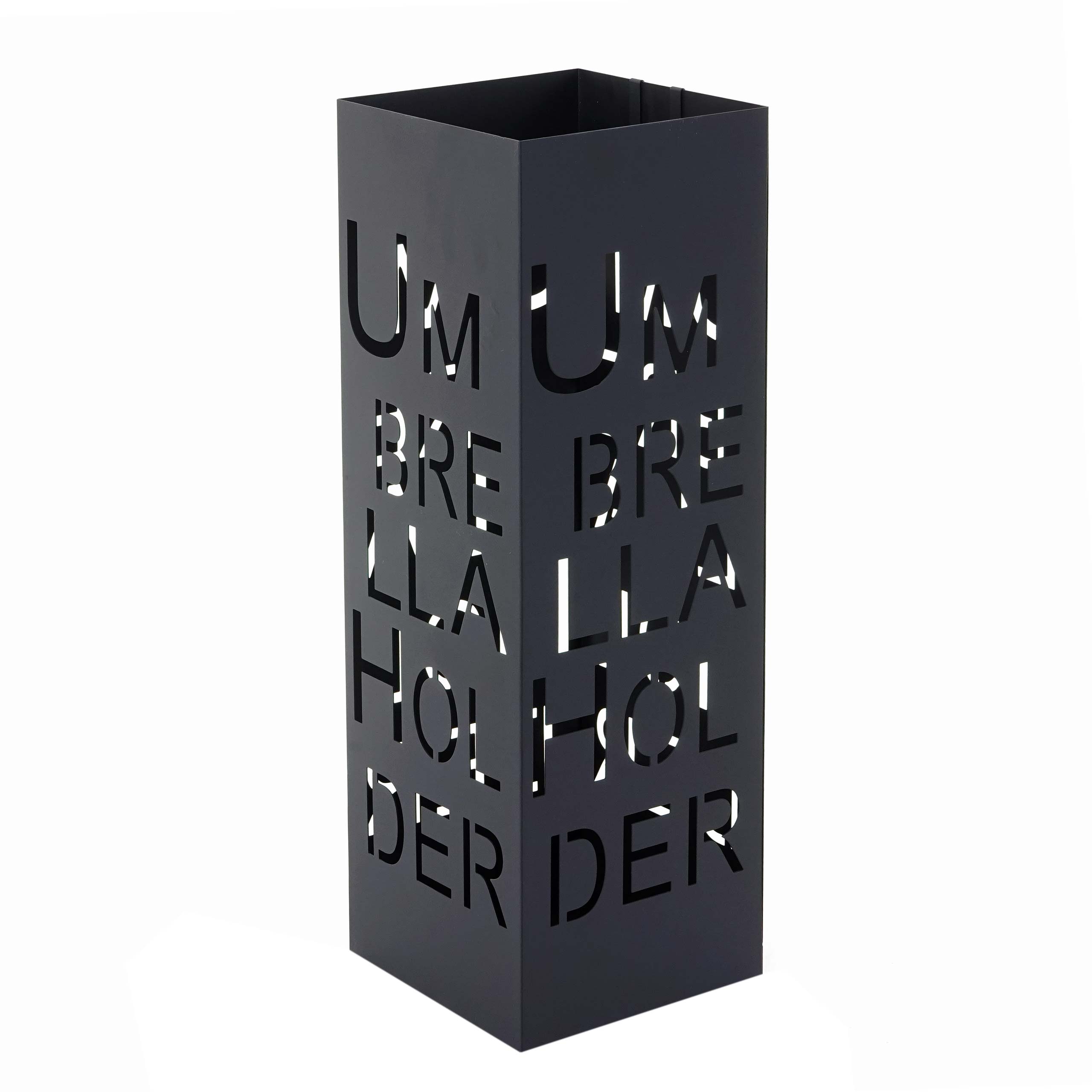 Schirmst&auml;nder MCW-C78, Regenschirmst&auml;nder Schirmhalter Regenschirmhalter, quadratisch 55cm ~ Schrift, schwarz 