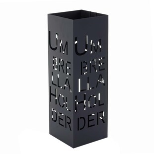 Schirmständer MCW-C78, Regenschirmständer Schirmhalter Regenschirmhalter, quadratisch 55cm ~ Schrift, schwarz 