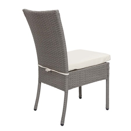 Garten-Mond-Stuhl Poly Rattan Grau Grau online kaufen 