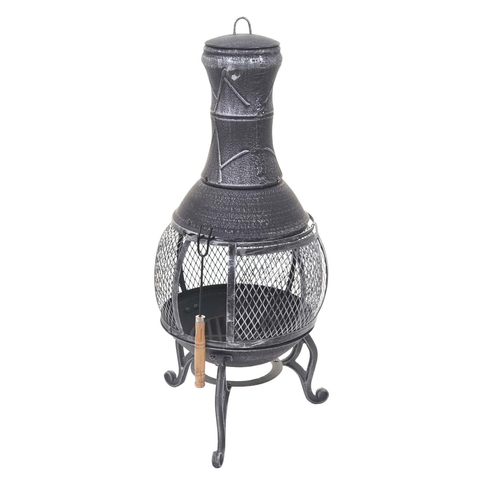 Terrassenofen -F71, Feuerstelle Terrassenkamin Gartenkamin Gartenofen, Gusseisen  91x42x42cm