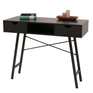 Konsolentisch MCW-E92, Ablagentisch Beistelltisch, 3D-Struktur 100x40cm ~ schwarz 