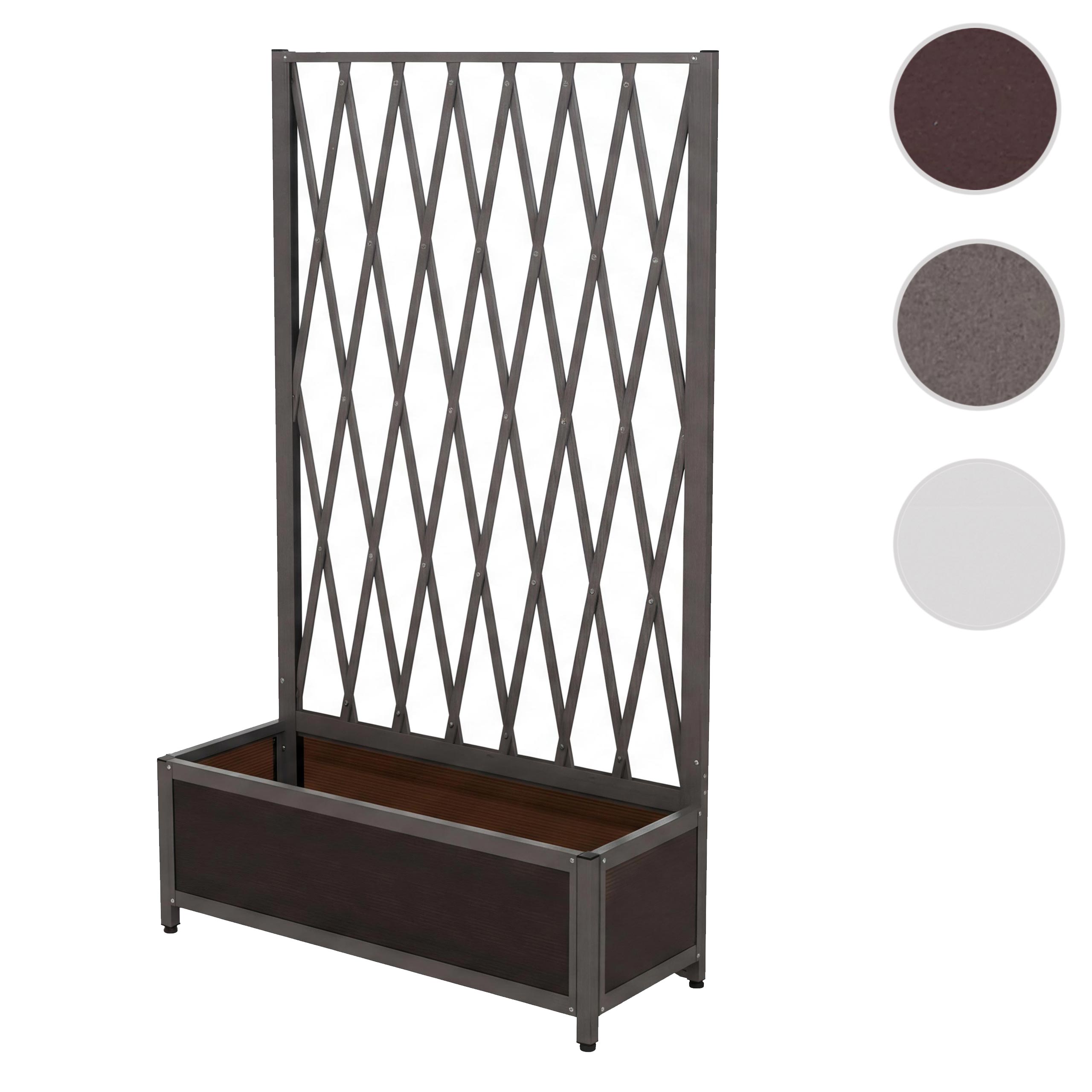 Alu-Rankgitter MCW-G21, Scherengitter Rankhilfe Blumenkasten Pflanzkbel,  Stahl 152x90x35cm ~ grau bei Marktkauf online bestellen