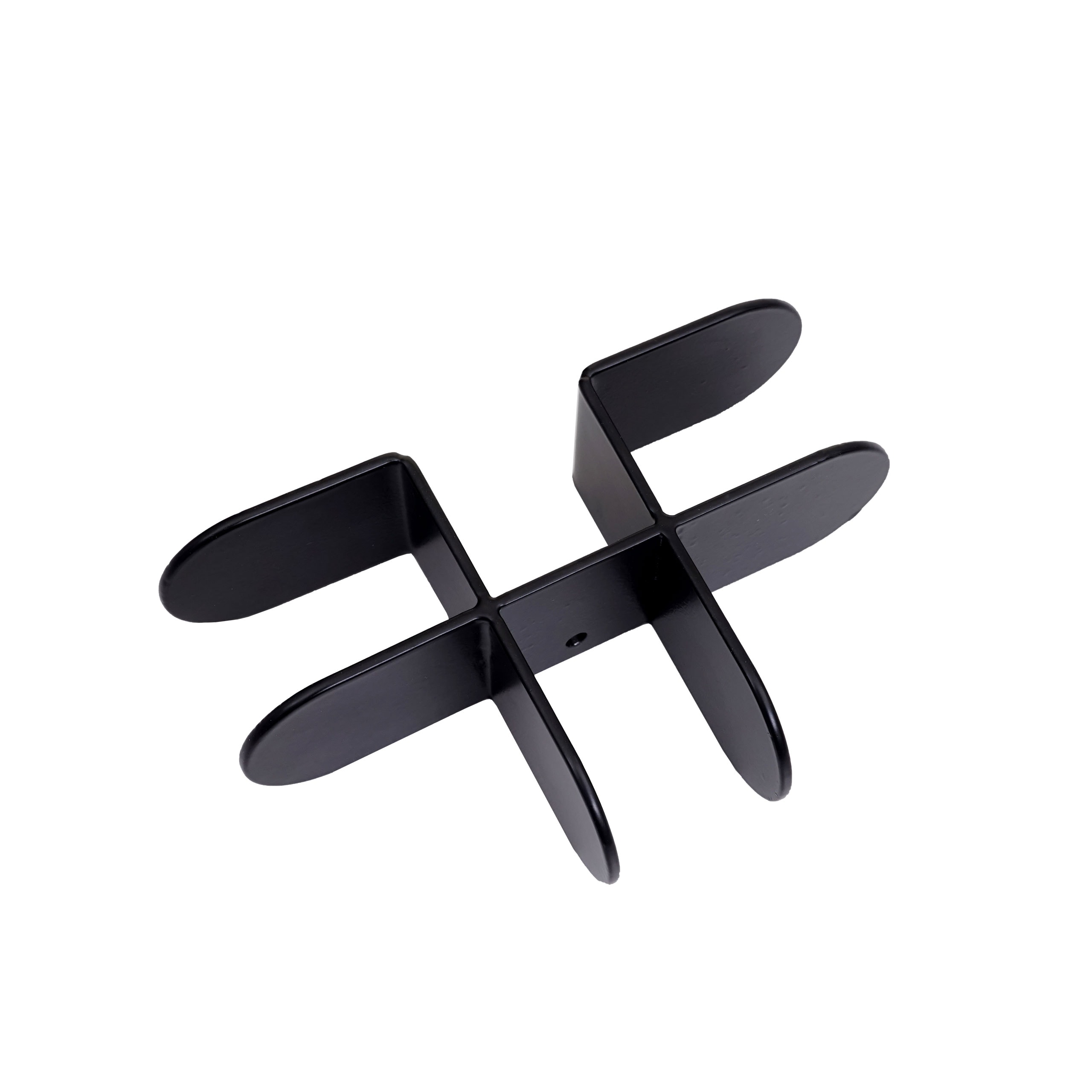 Verbindungsst&uuml;ck f&uuml;r Akustik-Trennwand MCW-G77, Klammer Raumteiler, Stecksystem Metall schwarz ~ f&uuml;r 4 W&auml;nde 