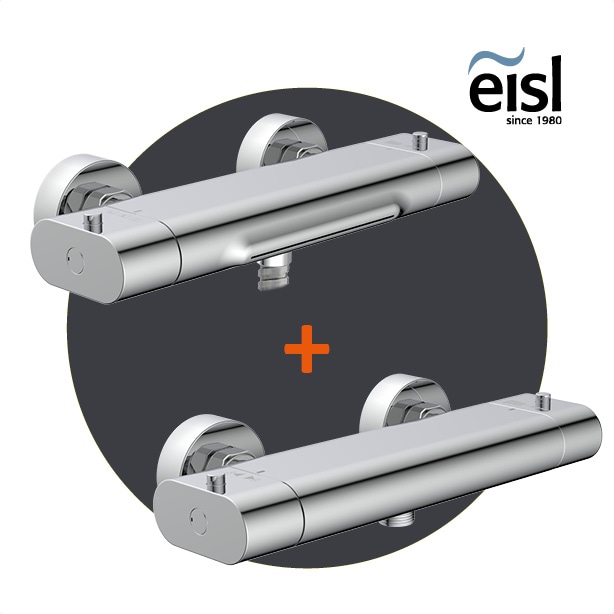 EISL Duscharmatur CARNEO mit Thermostat, Chrom 
