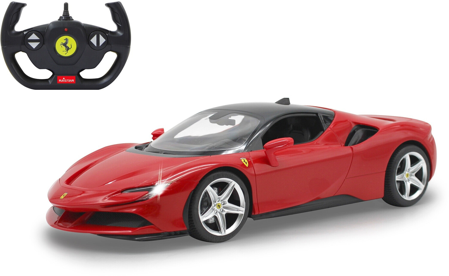 Jamara Ferrari SF90 Stradale 1:14 rot 2,4GHz Ferngesteuertes Auto mit Fahrlicht 