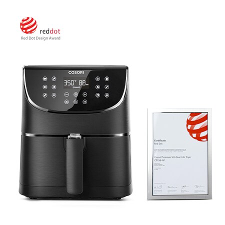 Cosori Premium 5,5-Liter Heißluftfritteuse CP158-AF-RXB bei und Schwarz online 5x bestellen mit Marktkauf Spießen Spießablage