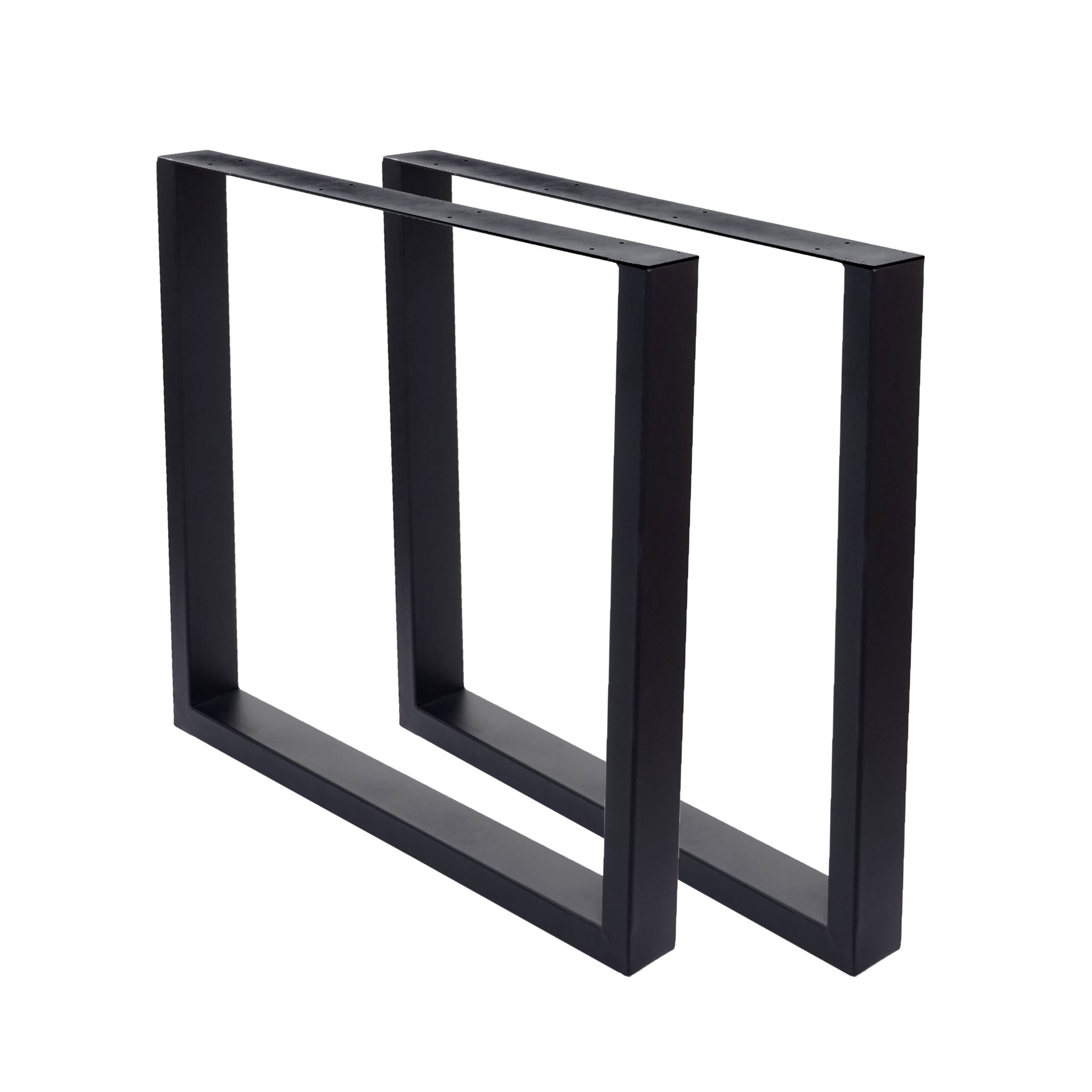2er-Set Tischbein MCW-H33, f&uuml;r Esszimmertisch Schreibtisch Tischgestell Tischkufe, Industrial 74er-Set 80cm ~ schwarz 