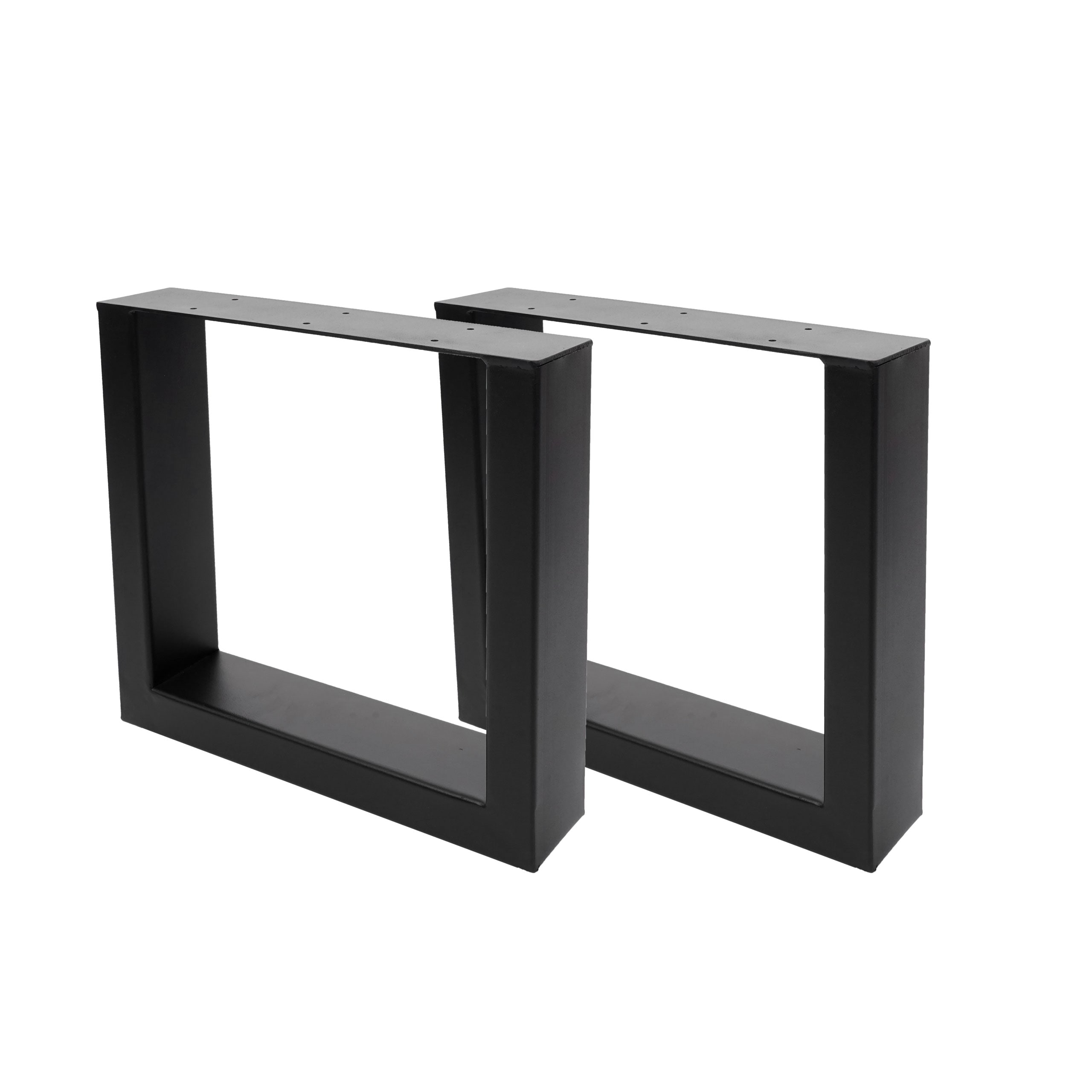 2er-Set Tischbein MCW-H33, f&uuml;r Couchtisch Sitzbank Tischgestell Tischkufe, Industrial 37x40cm ~ schwarz 
