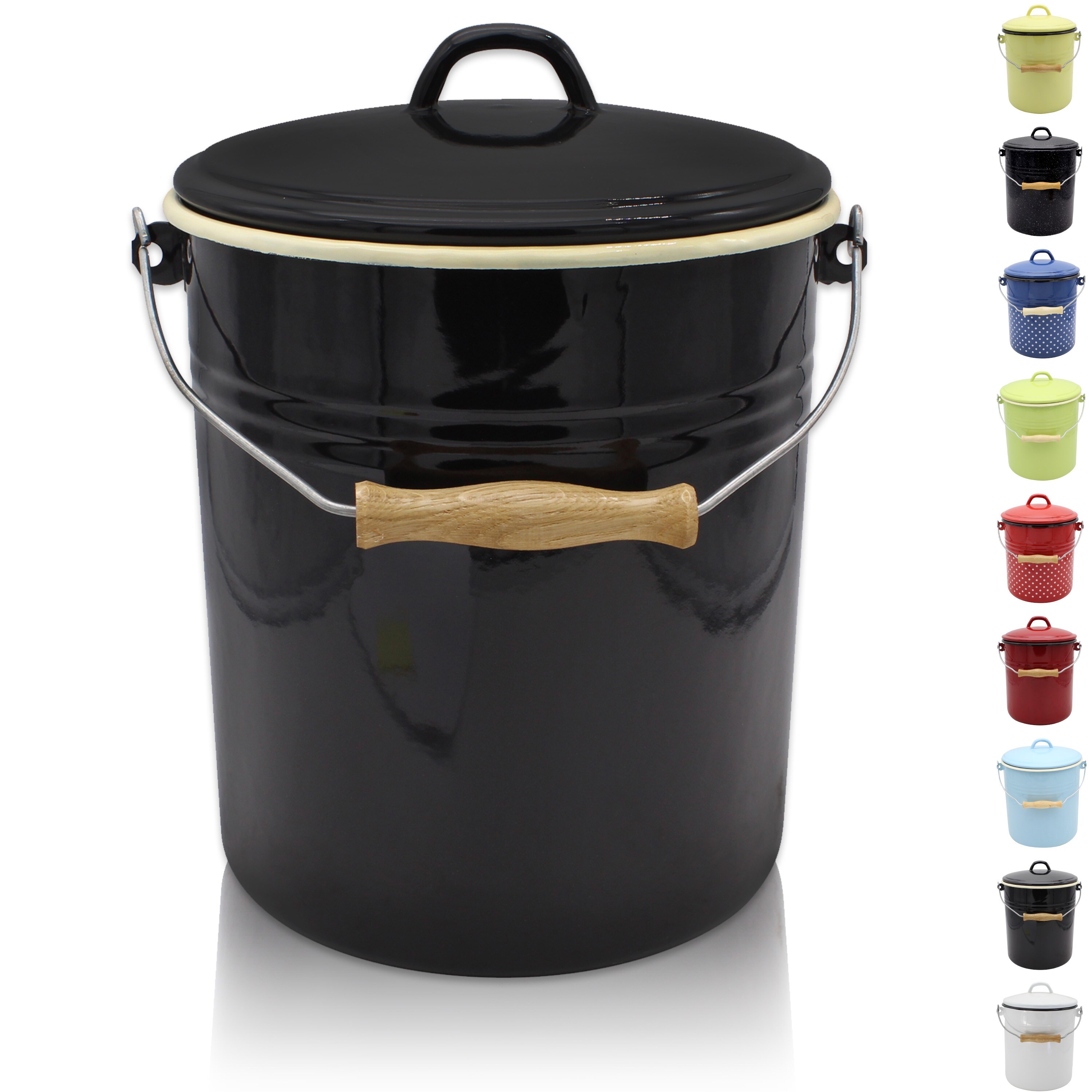 M&uuml;lleimer Serie TRIEST emailliert, 10 Liter 