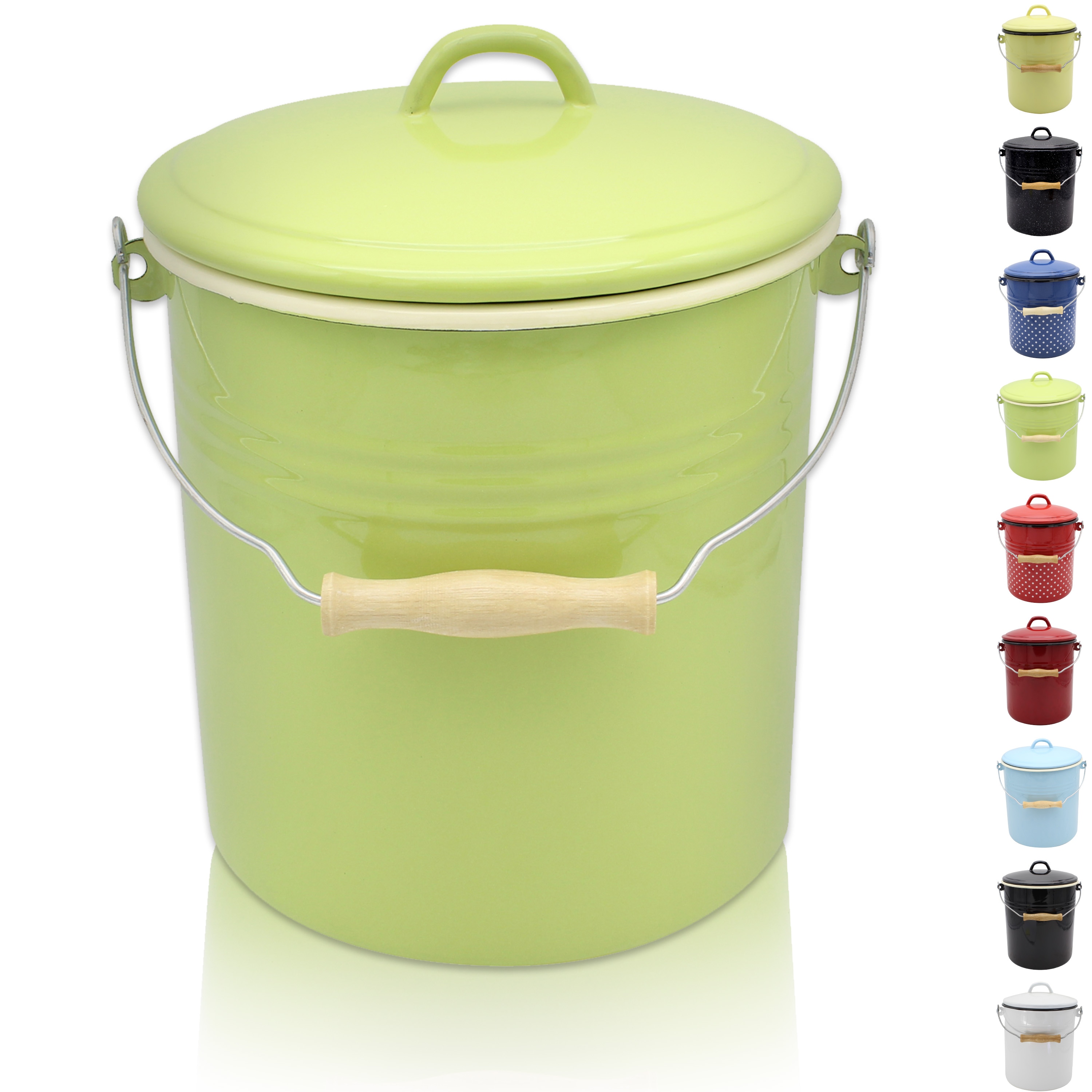 M&uuml;lleimer Serie JUIST emailliert, 10 Liter 