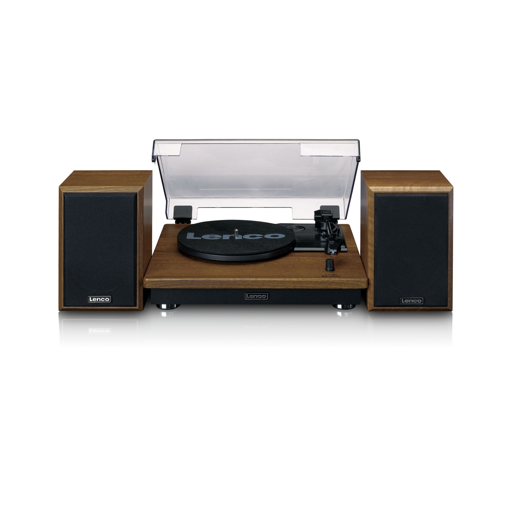 Lenco LS-100WD Plattenspieler mit Holzlautsprechern 