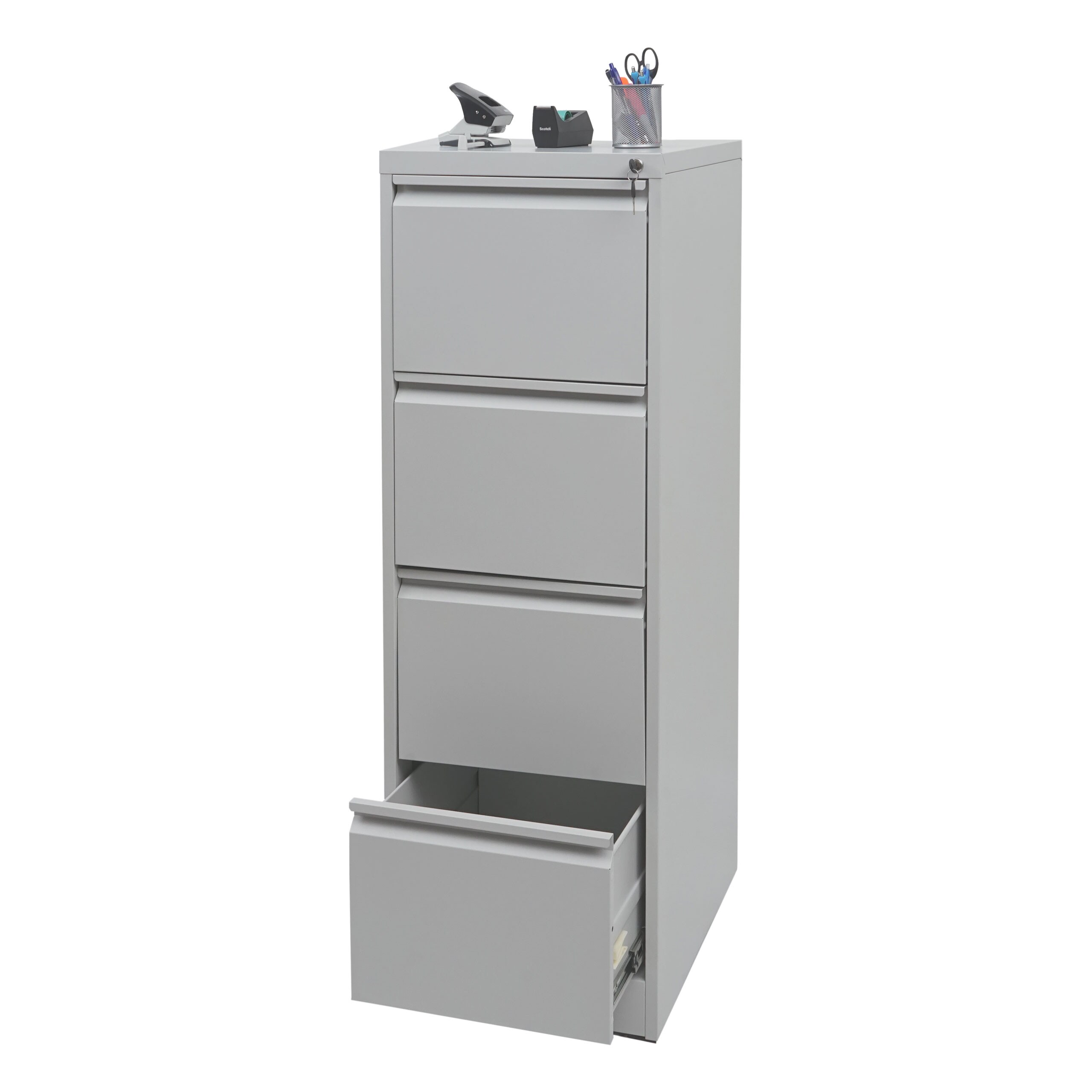 H&auml;ngeregisterschrank MCW-H16, Aktenschrank B&uuml;roschrank Stahlschrank, Format Legal + A4 abschlie&szlig;bar 134x46x62cm ~ grau 