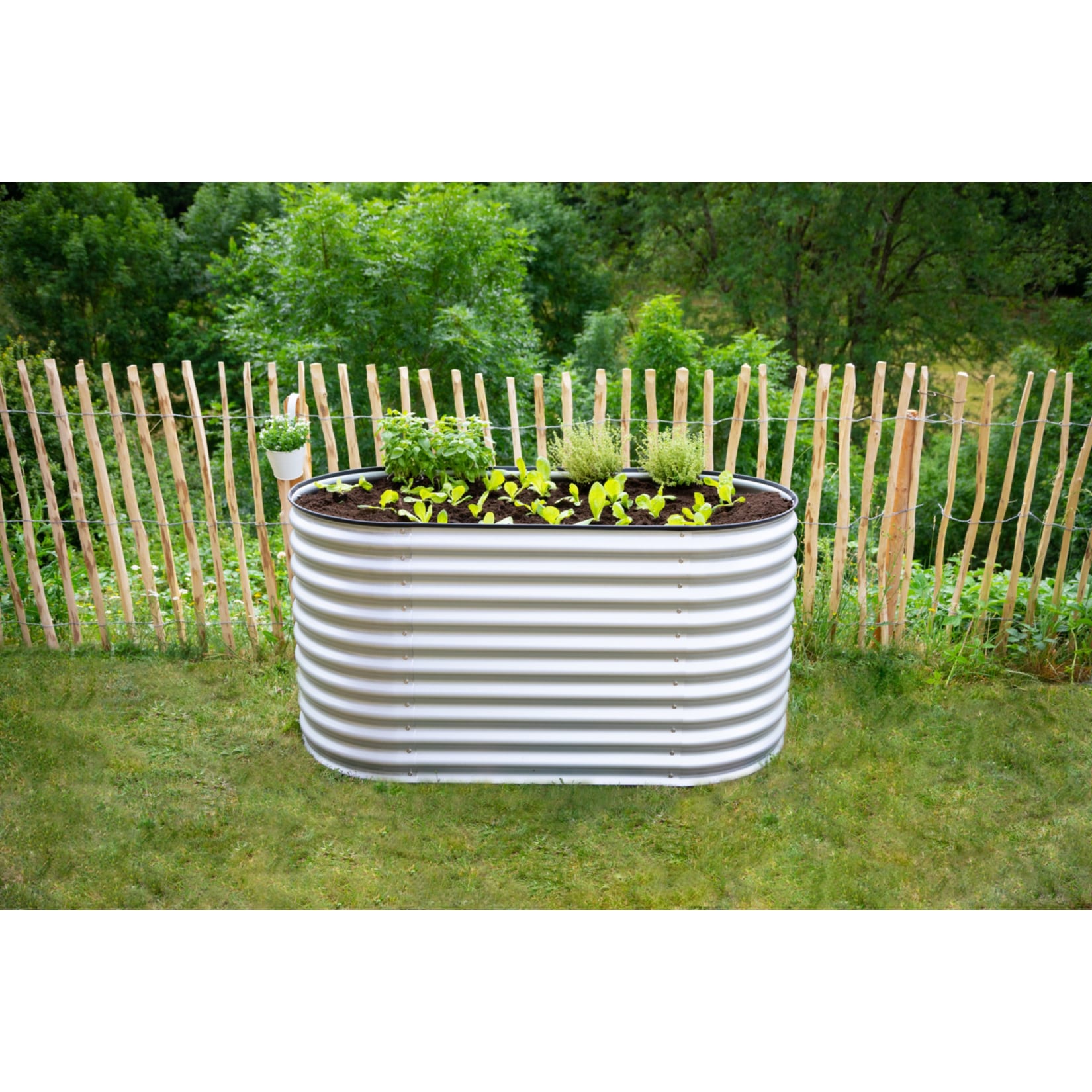 Westmann Metall Hochbeet Gartenbeet Grow Faster silber 160x80x82 cm 