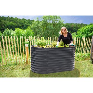 Westmann Metall Hochbeet Gartenbeet Grow Faster anthrazit 160x80x82cm 