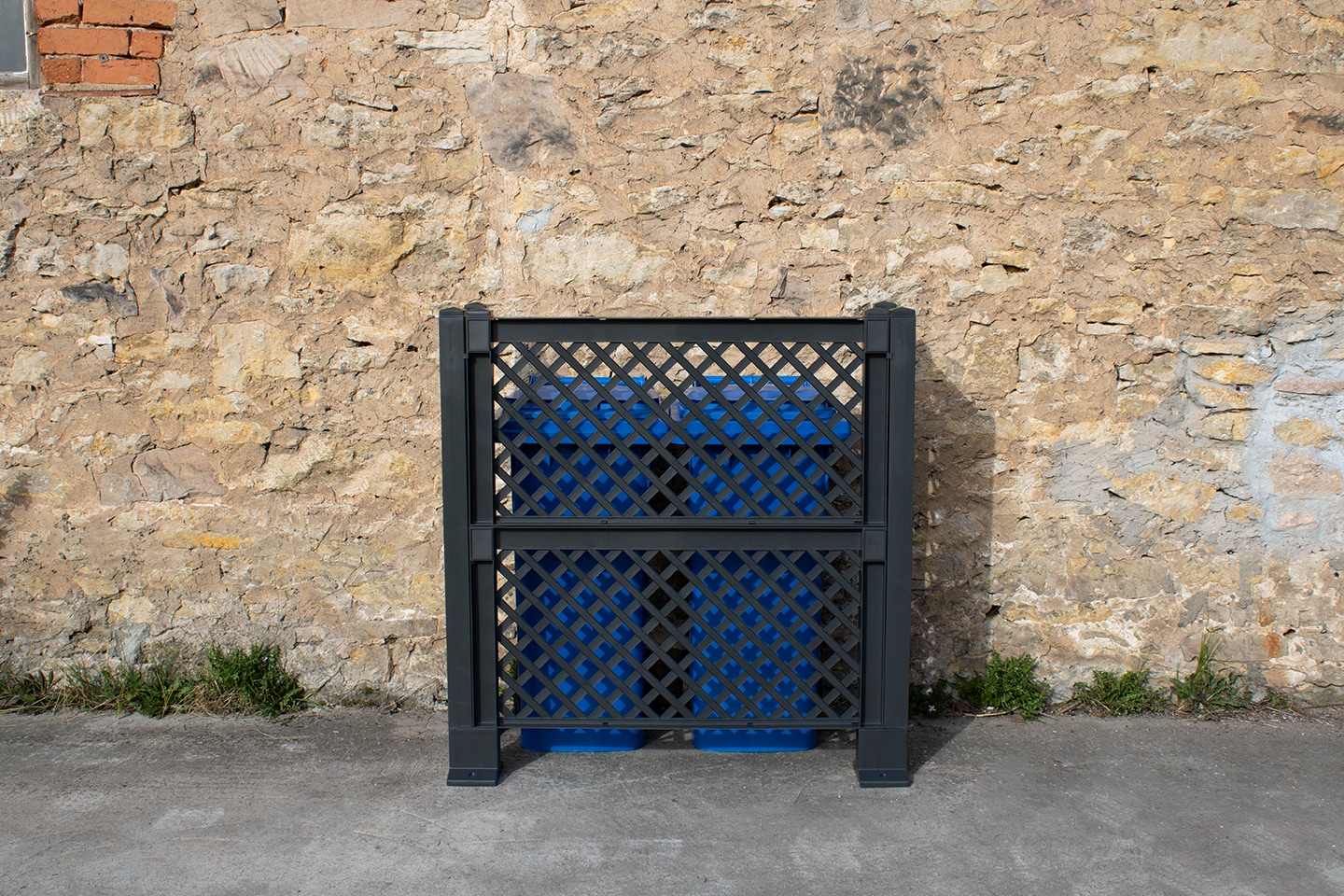 M&uuml;lltonnenspalier, anthrazit 