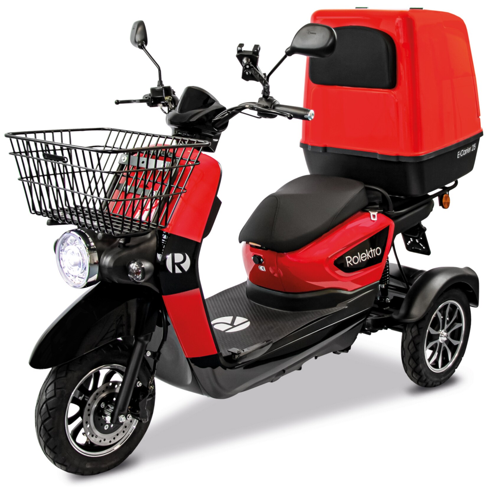 , E-Carrier 25 V.3 Lithium, Rot, mit XXL-Koffer, 60V-32,5Ah Akku, 1000 Watt