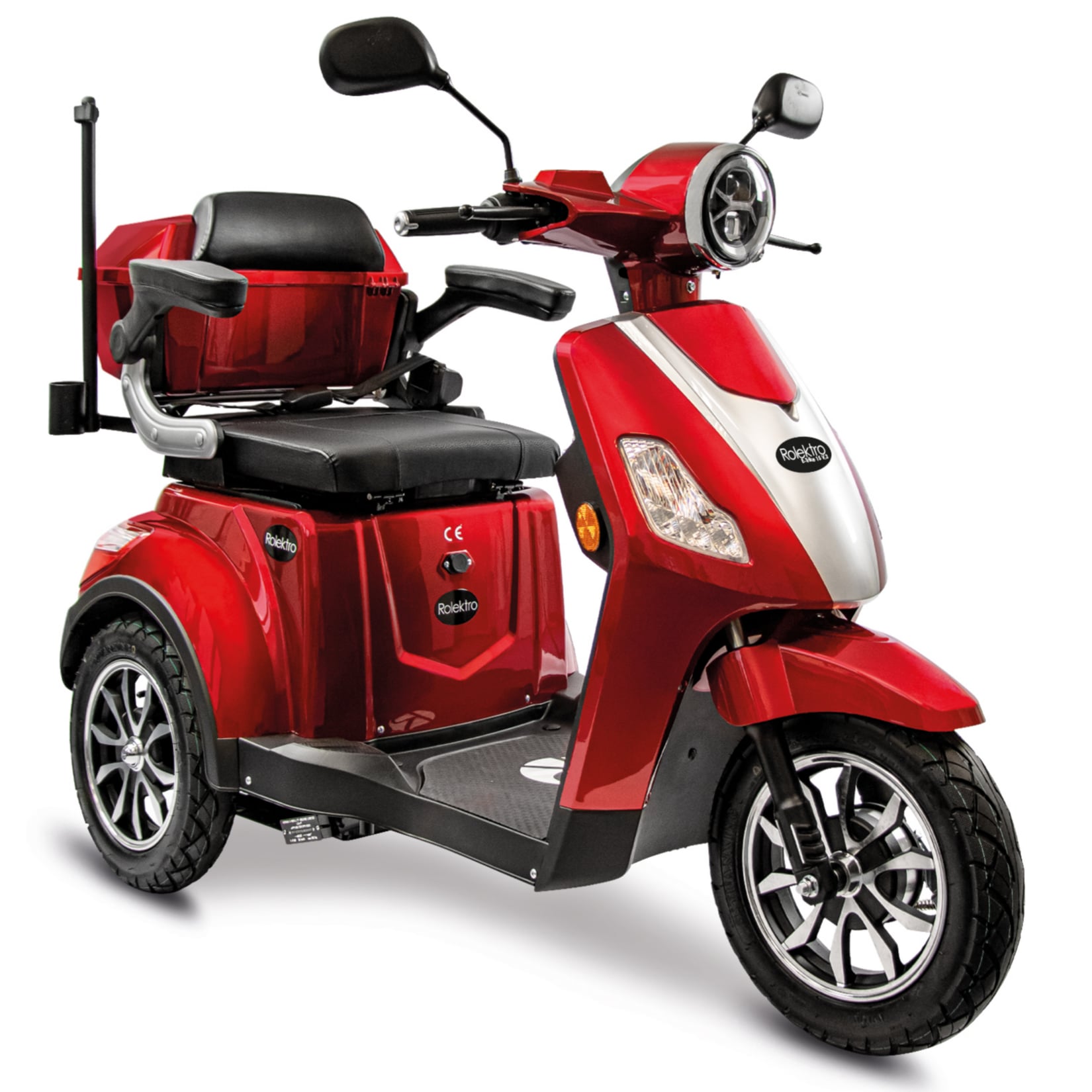 Rolektro, E-Trike 15 V.3 Lithium, Rot, 60-30AH Akku, 1000 Watt 