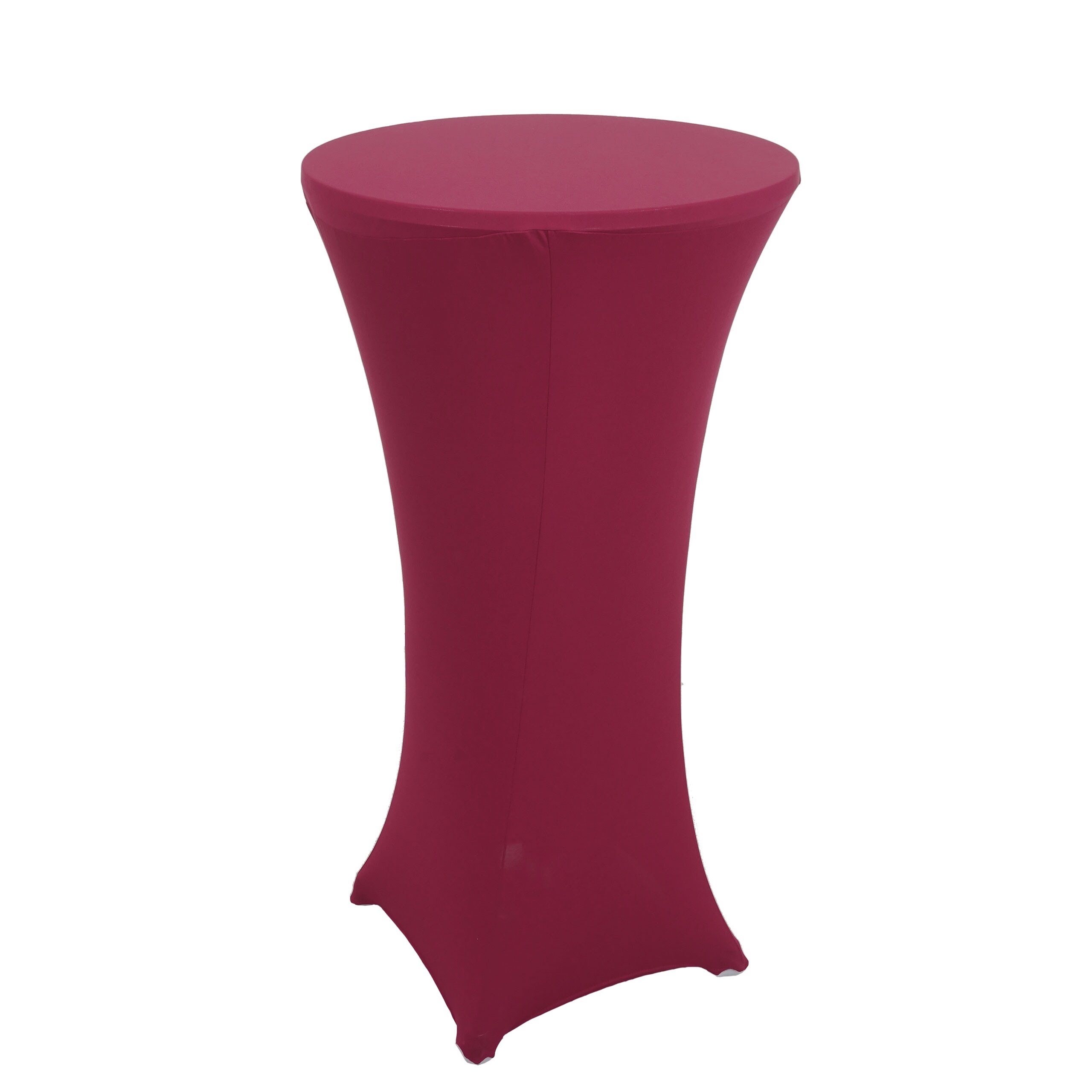 Set Stehtisch + Stehtischhusse MCW-J30, Bistrotisch Tischhusse, klappbar h&ouml;henverstellbar &Oslash; 60cm ~ Husse bordeaux-rot 