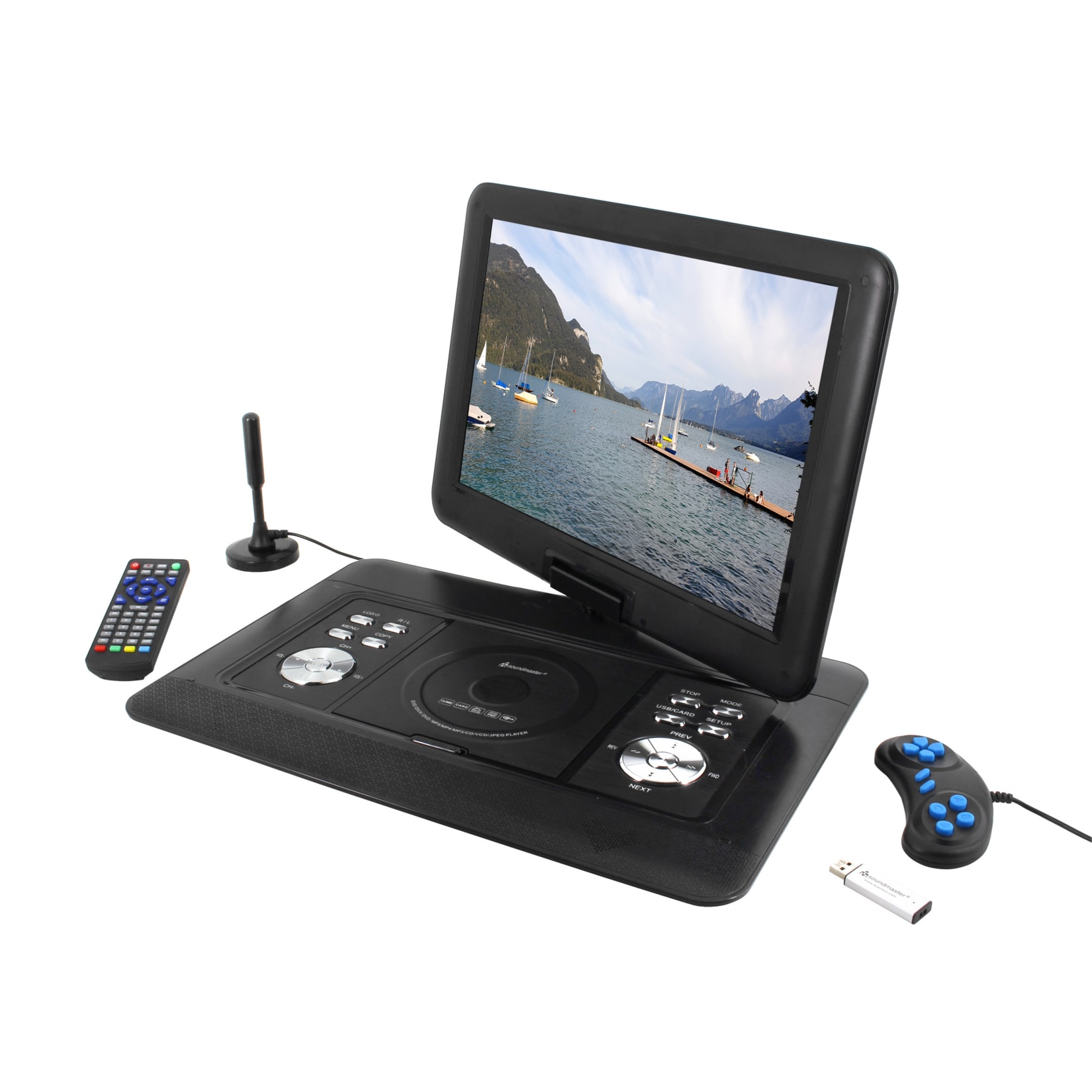 Soundmaster PDB1600SW tragbarer DVD-Player mit DVB-T2 