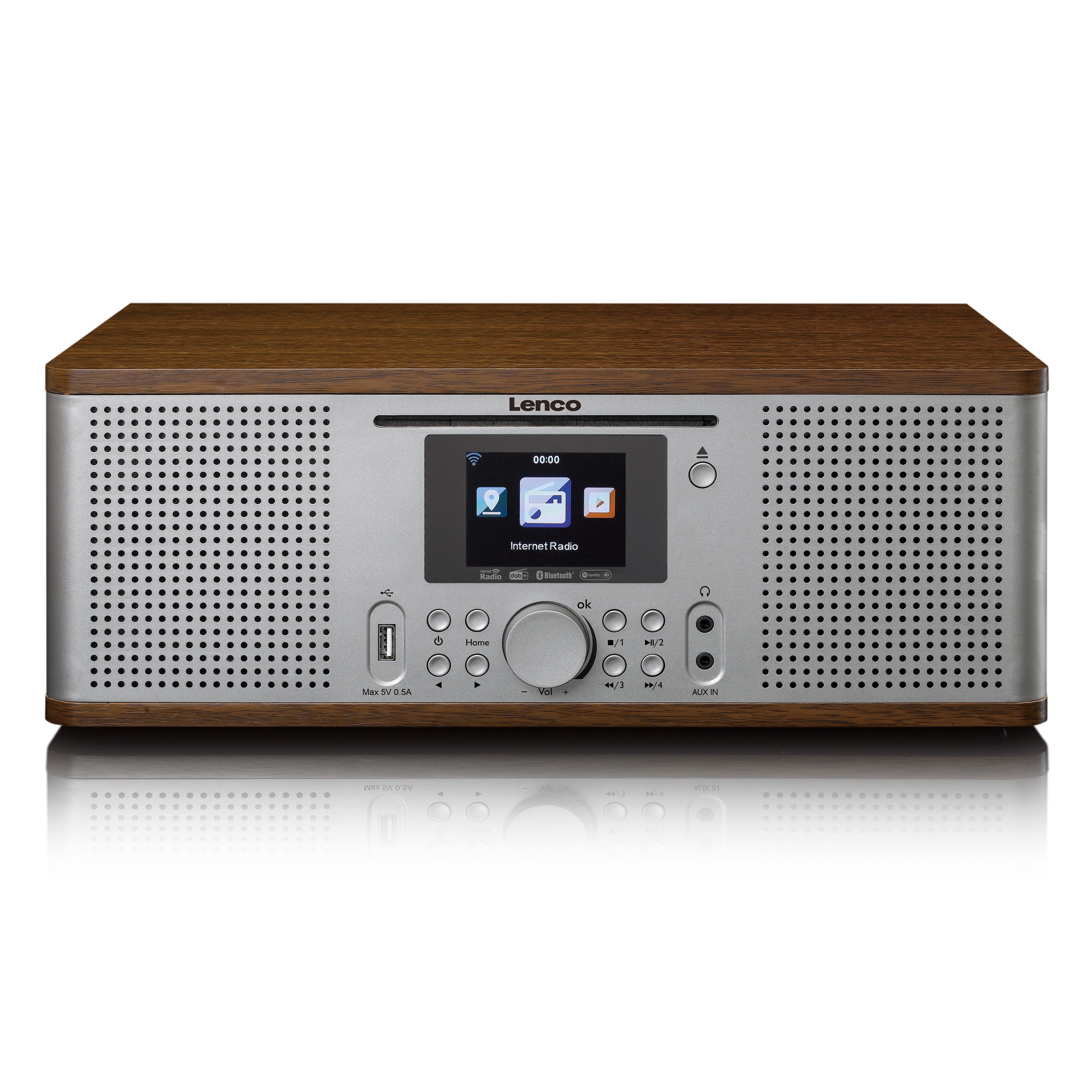 Lenco Internetradio DIR-270 mit DAB+, FM, Bluetooth und CD-Player 