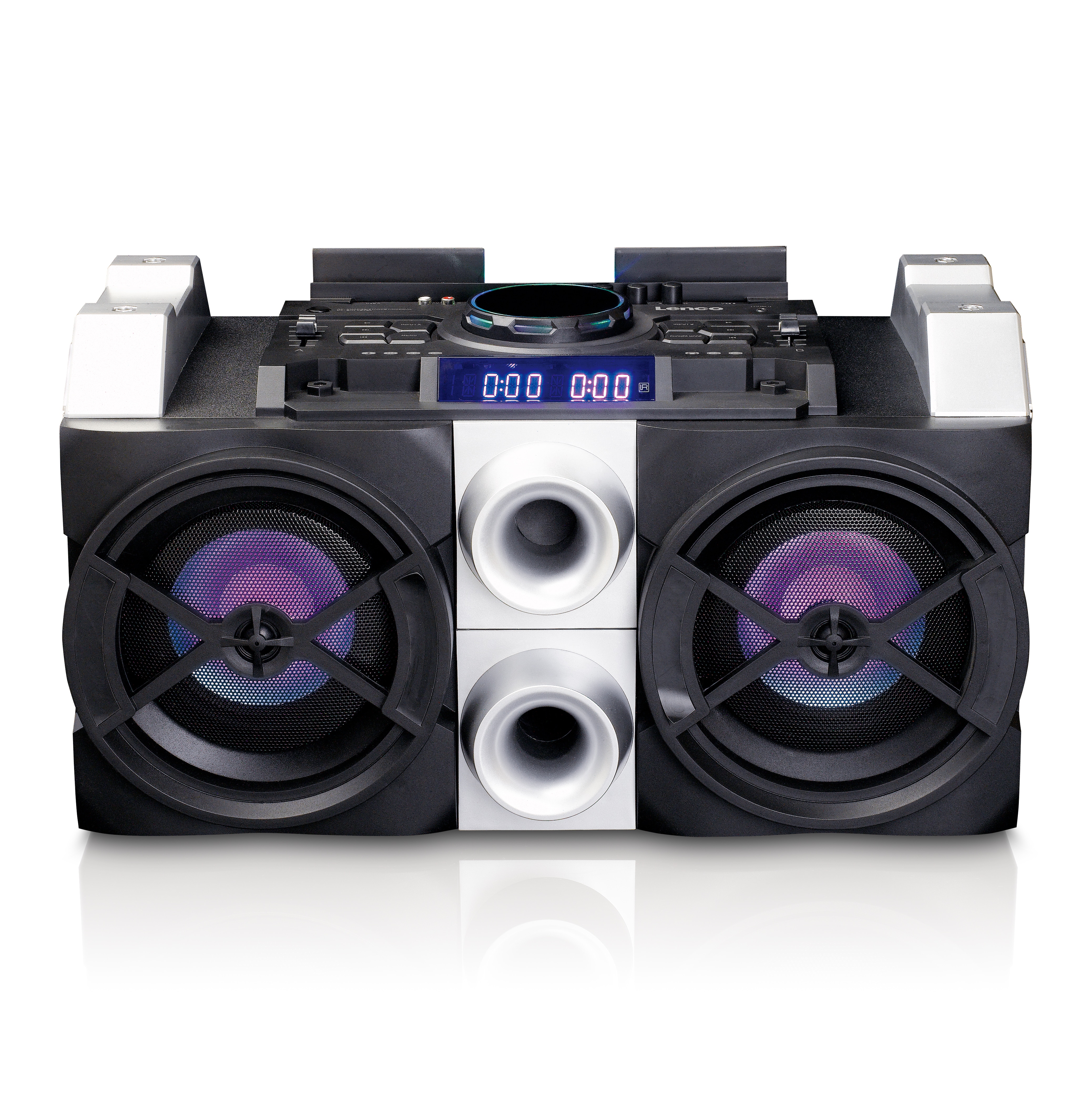 Lenco High-Power-Soundsystem PMX-150 mit Mixfunktion, Bluetooth und Partylichtern 