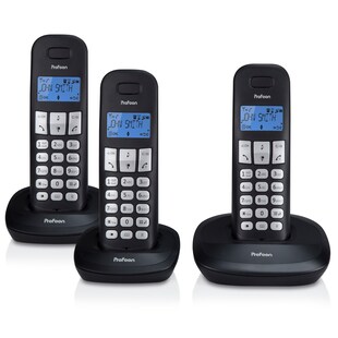 Profoon DECT-Telefon PDX-1130 mit 3 Mobilteilen 