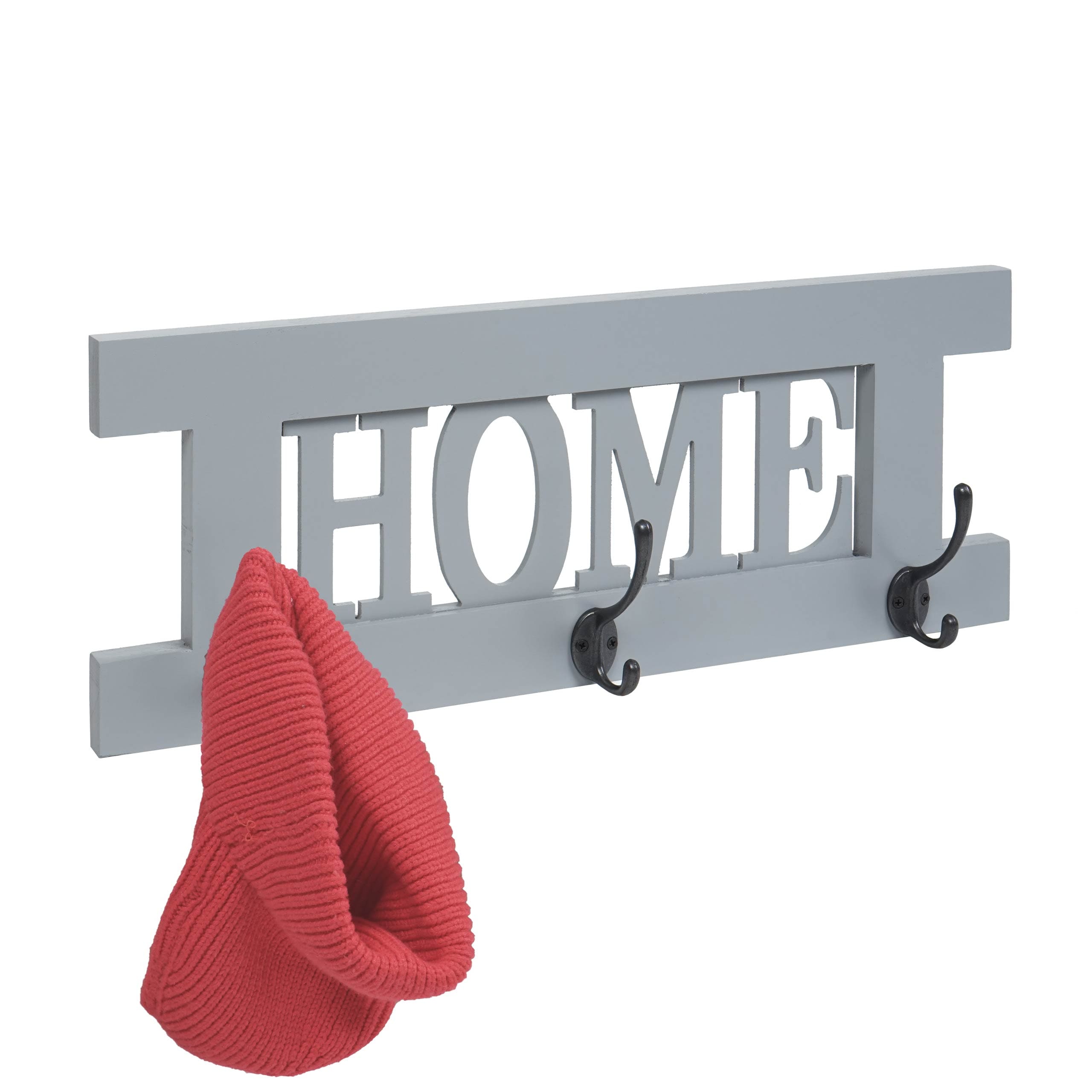 Wandgarderobe MCW-C60 Home, Garderobe Garderobenpaneel, Shabby-Look Vintage 55x21cm ~ grau-blau 