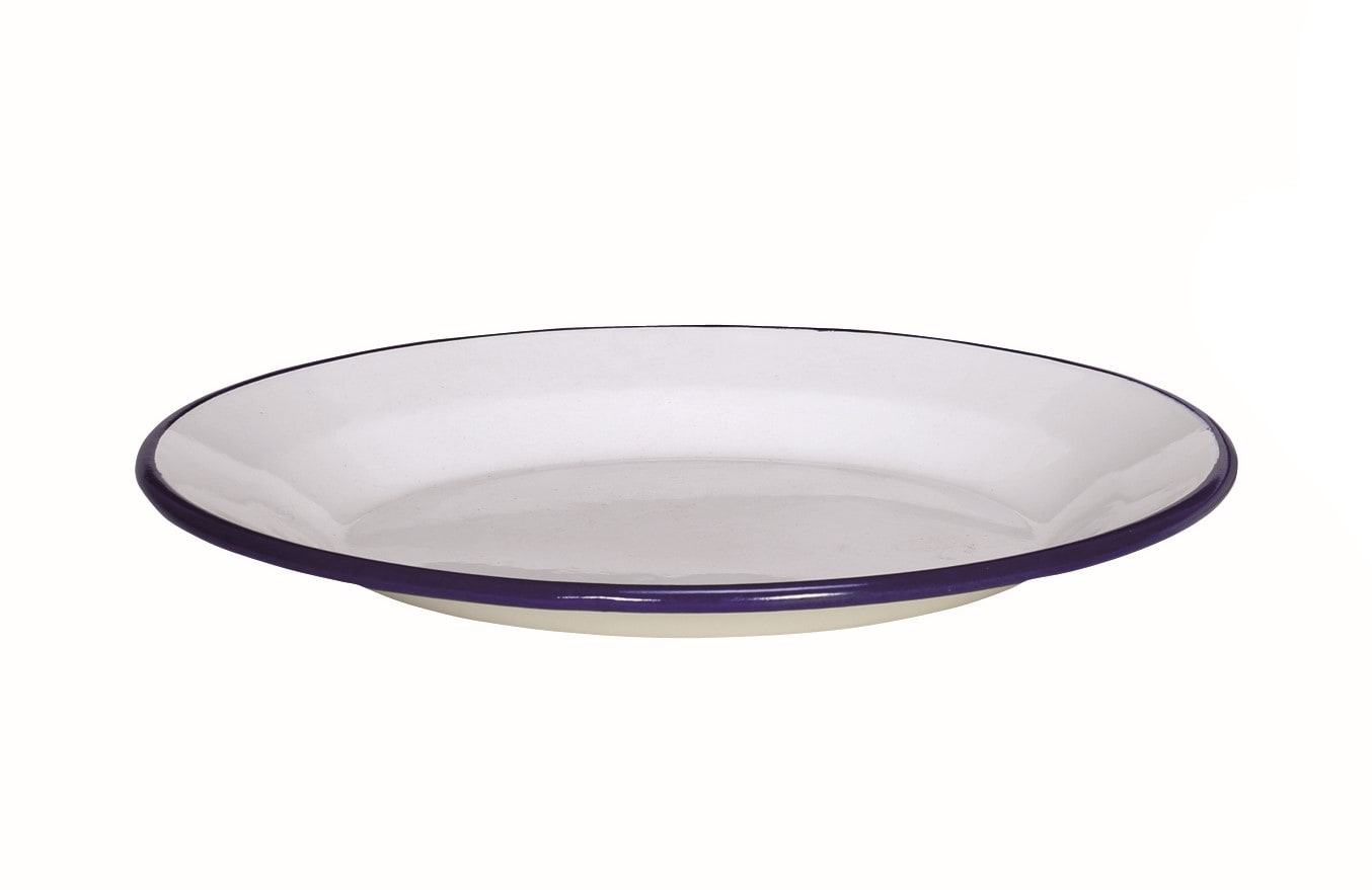 Teller flach Serie HUSUM emailliert, 24 cm 