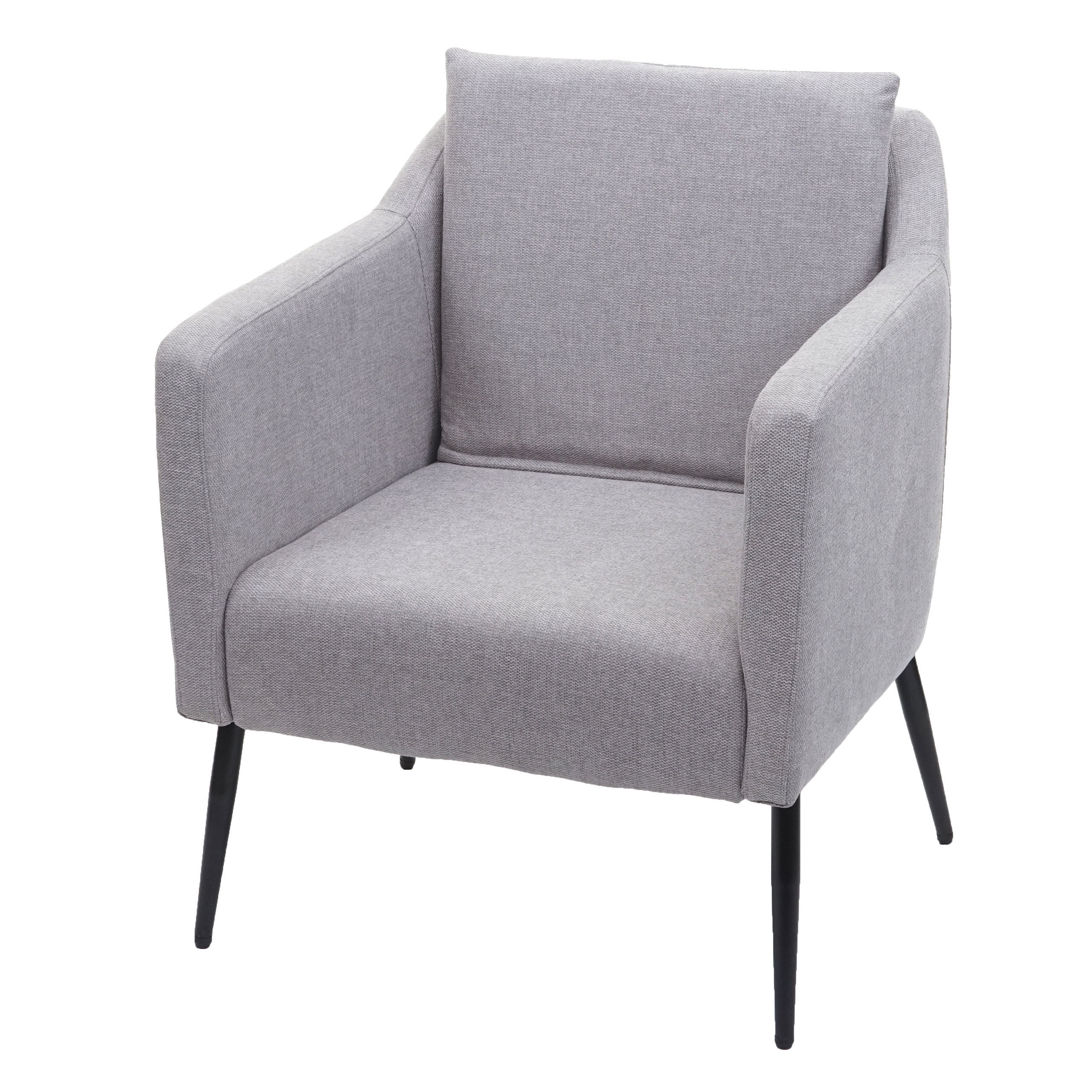 Lounge-Sessel MCW-H93a, Sessel Cocktailsessel Relaxsessel ~ Stoff/Textil hellgrau 