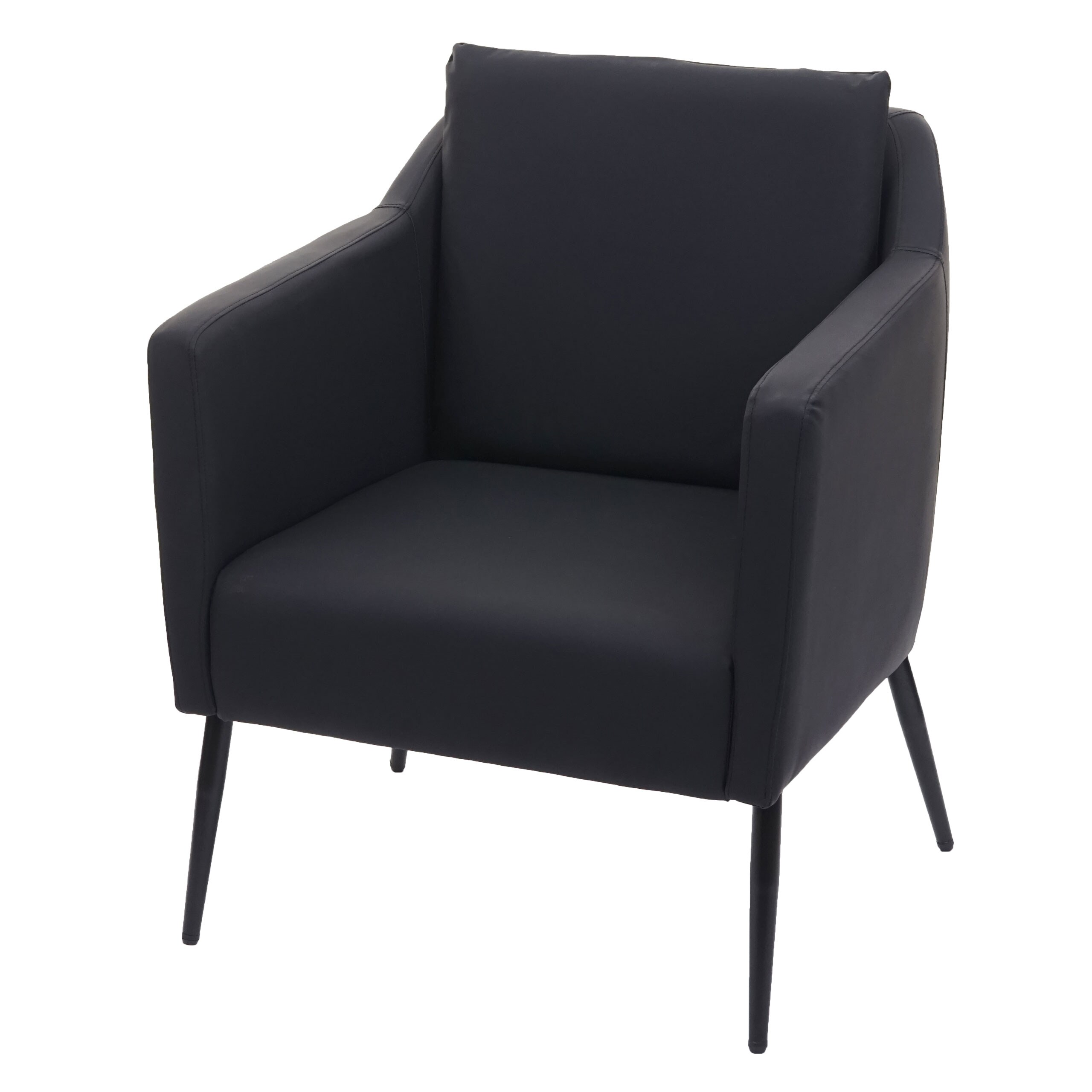 Lounge-Sessel MCW-H93a, Sessel Cocktailsessel Relaxsessel ~ Kunstleder schwarz 