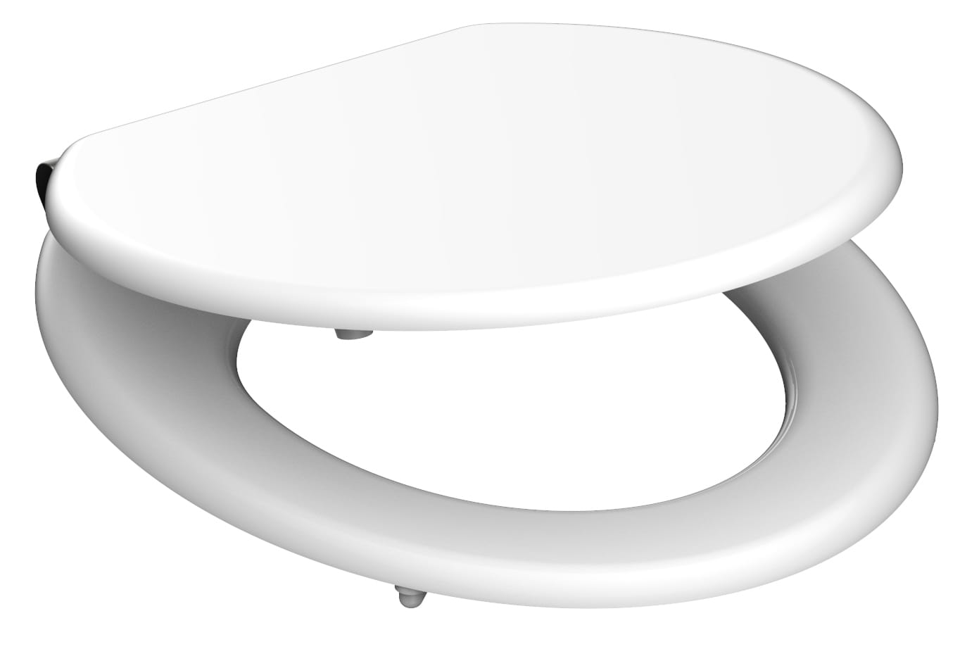 SCH&Uuml;TTE WC-Sitz mit MDF Holzkern und Absenkautomatik, Wei&szlig; 