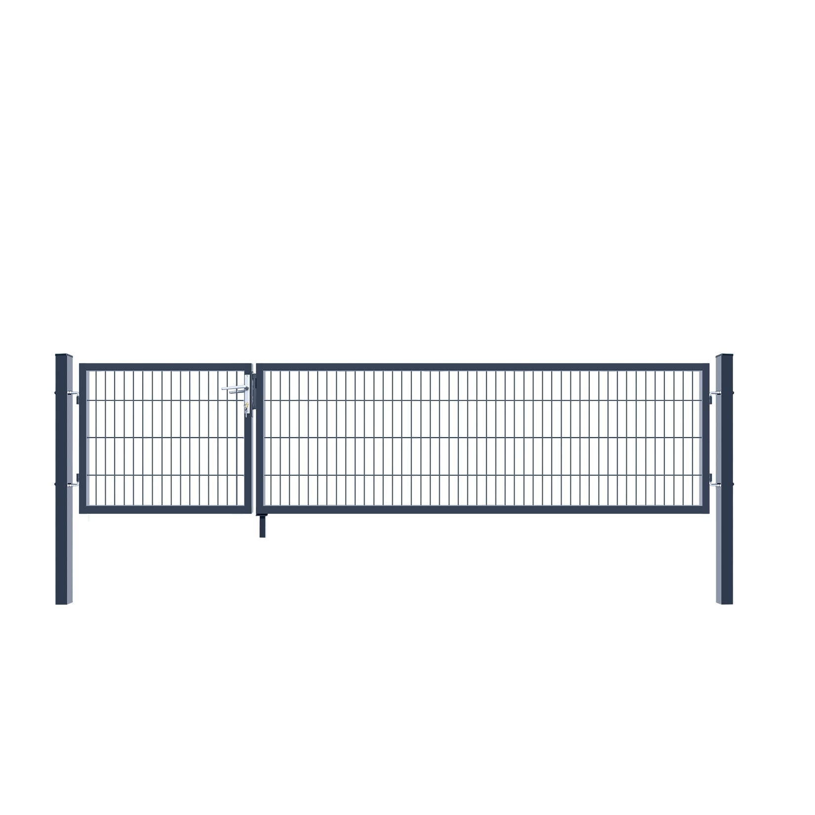 Home Deluxe Doppelfl&uuml;gel Gartentor, anthrazit - 80 x 350 cm 