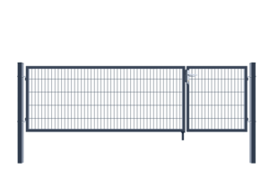 HOME DELUXE Doppelflügel Gartentor ADITUS anthrazit 180 x 350 cm 