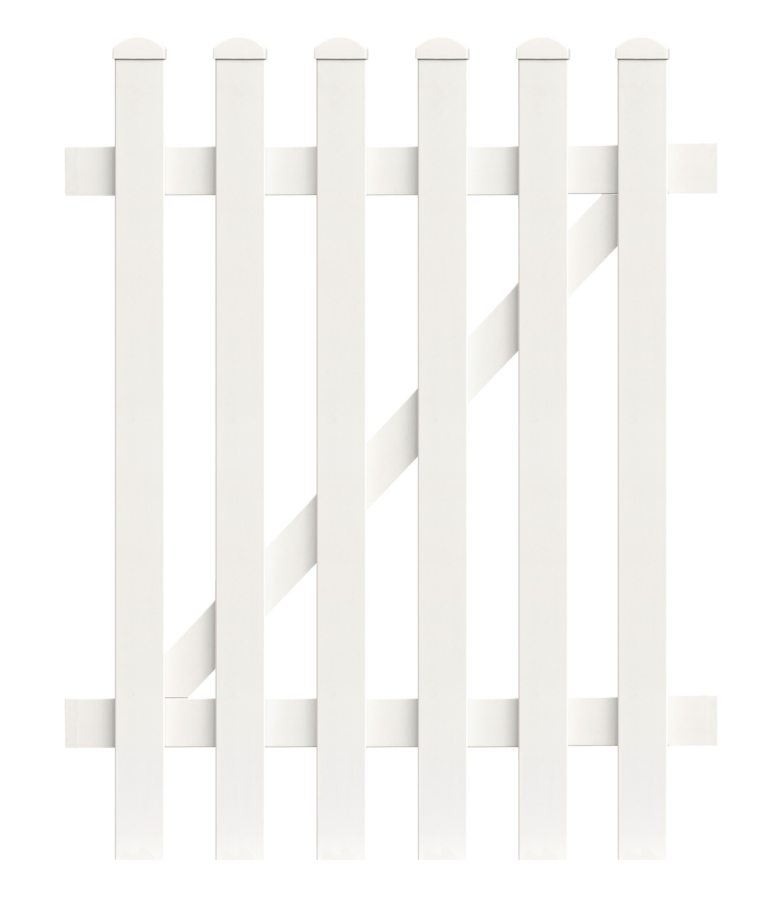 Zaunt&uuml;r gerade 96,2cm x 180cm | wei&szlig; 