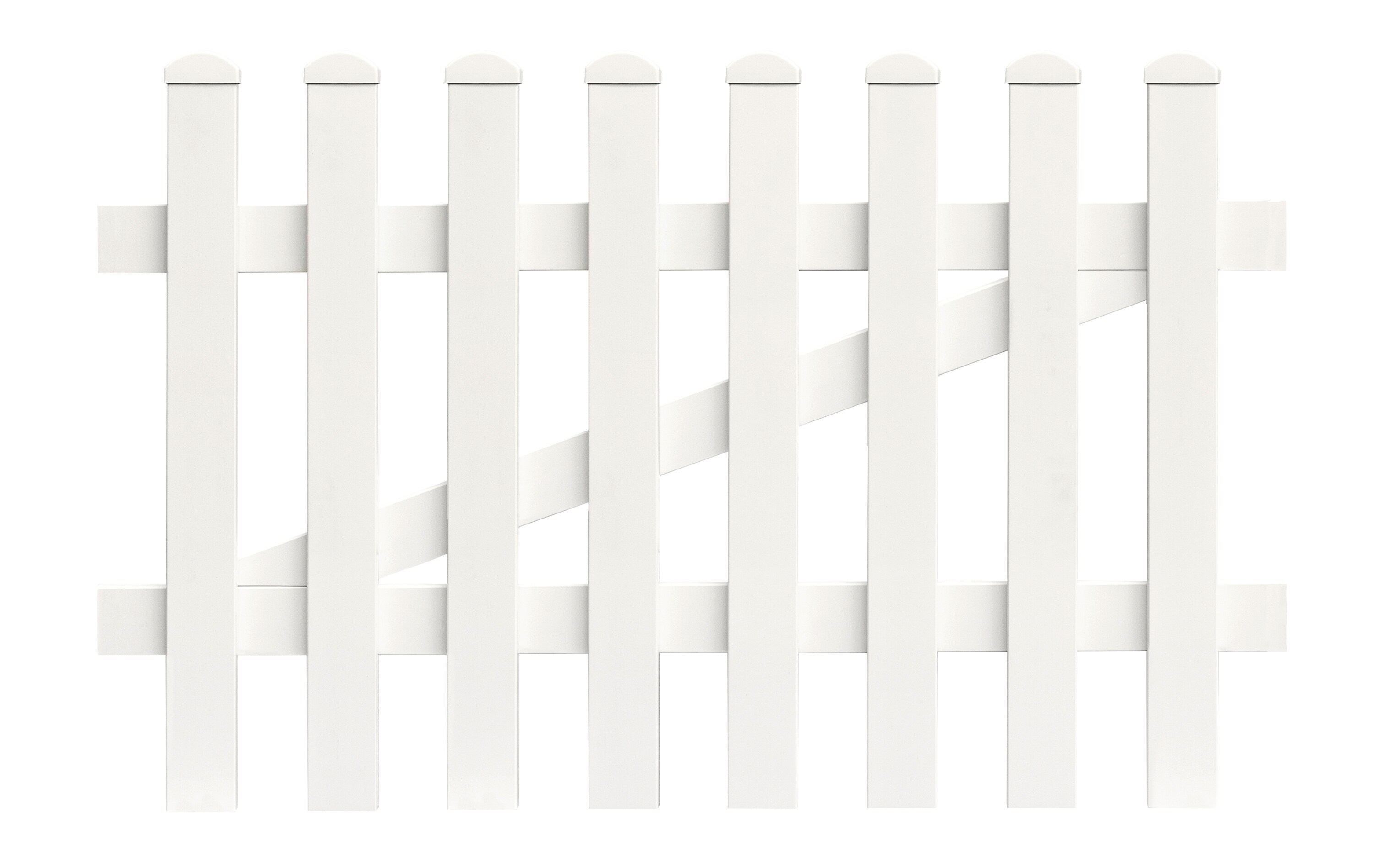 Zaunt&uuml;r gerade 125,8cm x 120cm | wei&szlig; 